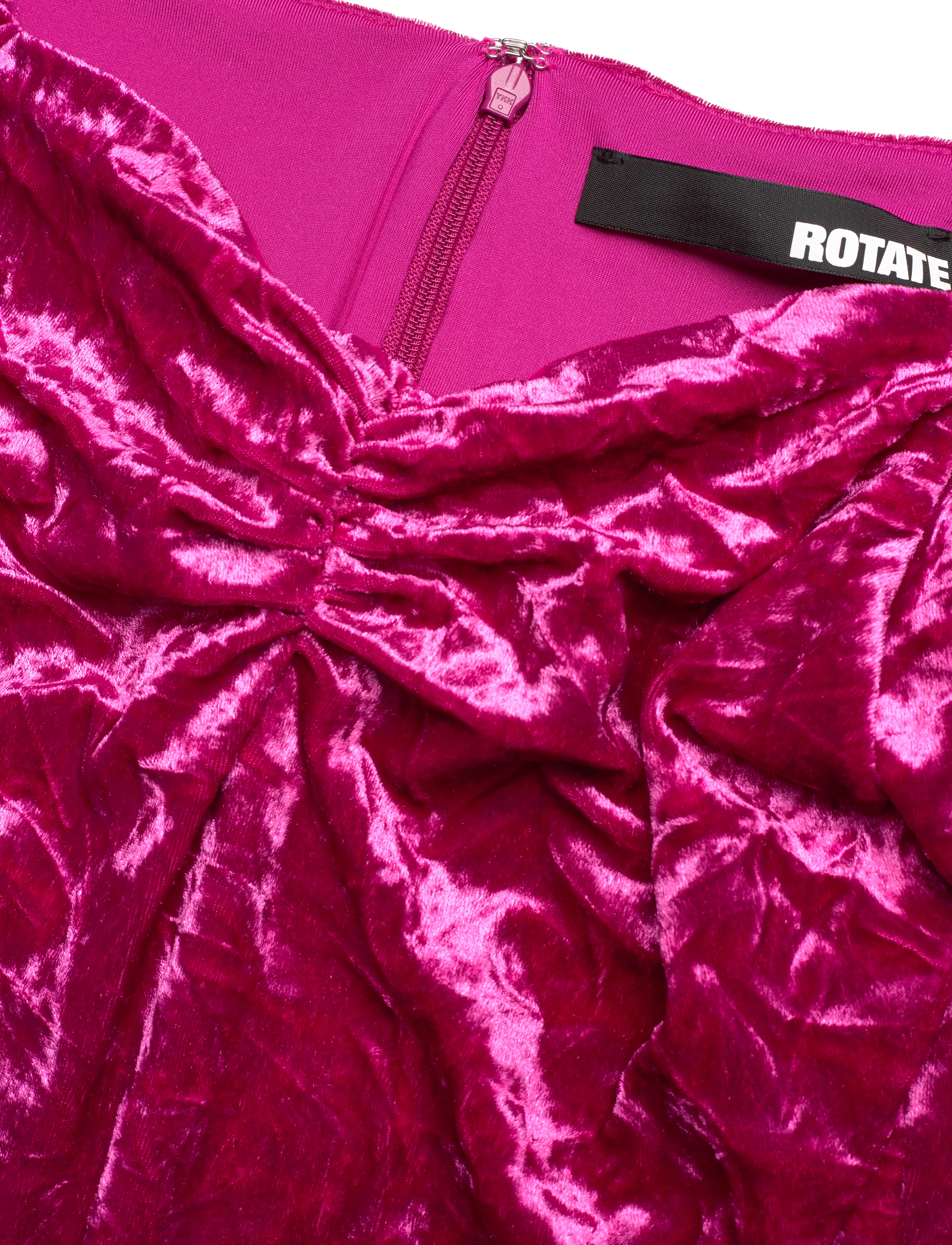 ROTATE - Velvet Puff Mini Dress - festkjoler - very berry (pink) - 5