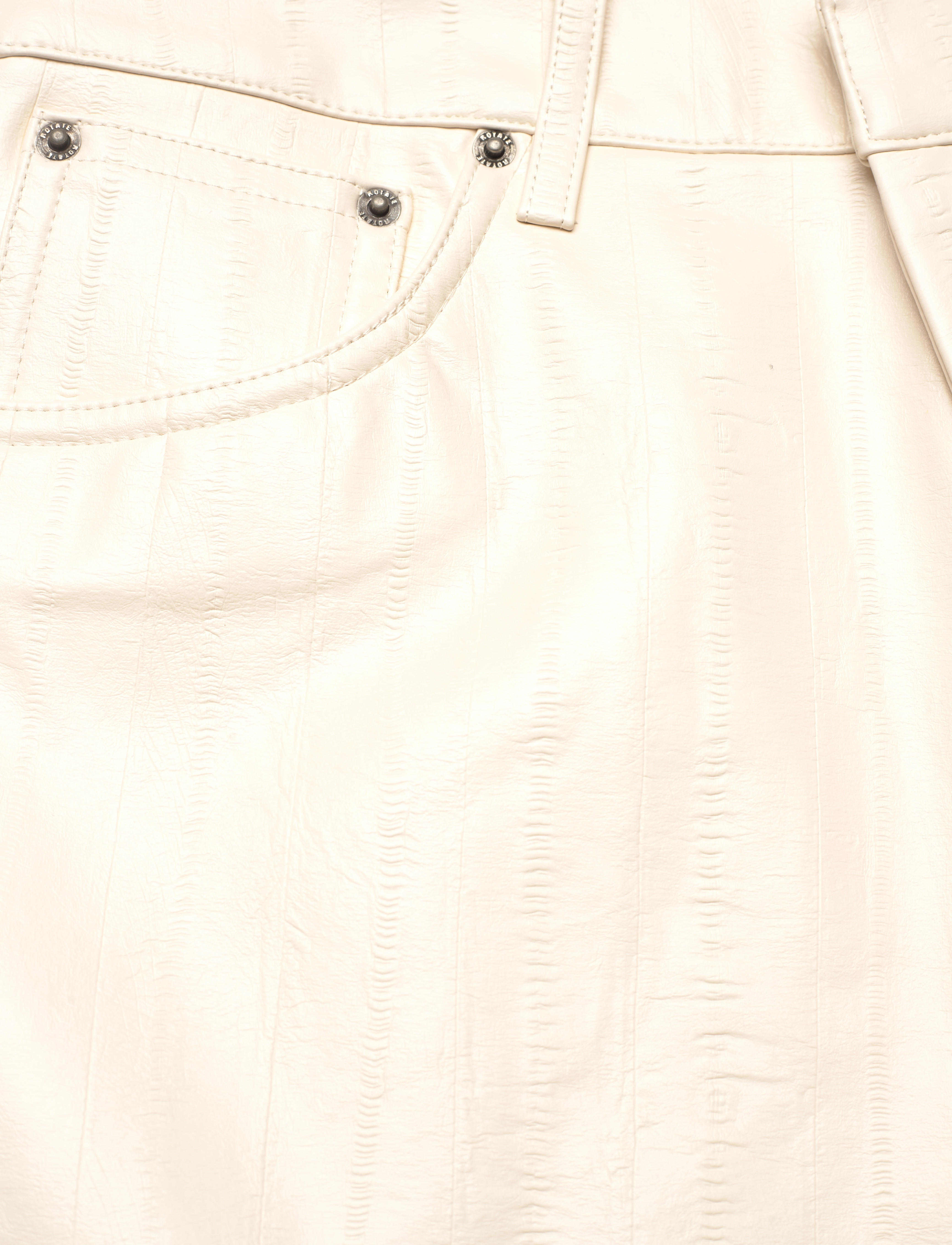 ROTATE - Textured Straight Pants - bukser med lige ben - whisper white - 2