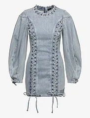ROTATE Birger Christensen - Denim Laced Mini Dress - jeanskleider - light blue denim - 0