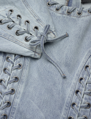 ROTATE Birger Christensen - Denim Laced Mini Dress - jeansjurken - light blue denim - 2