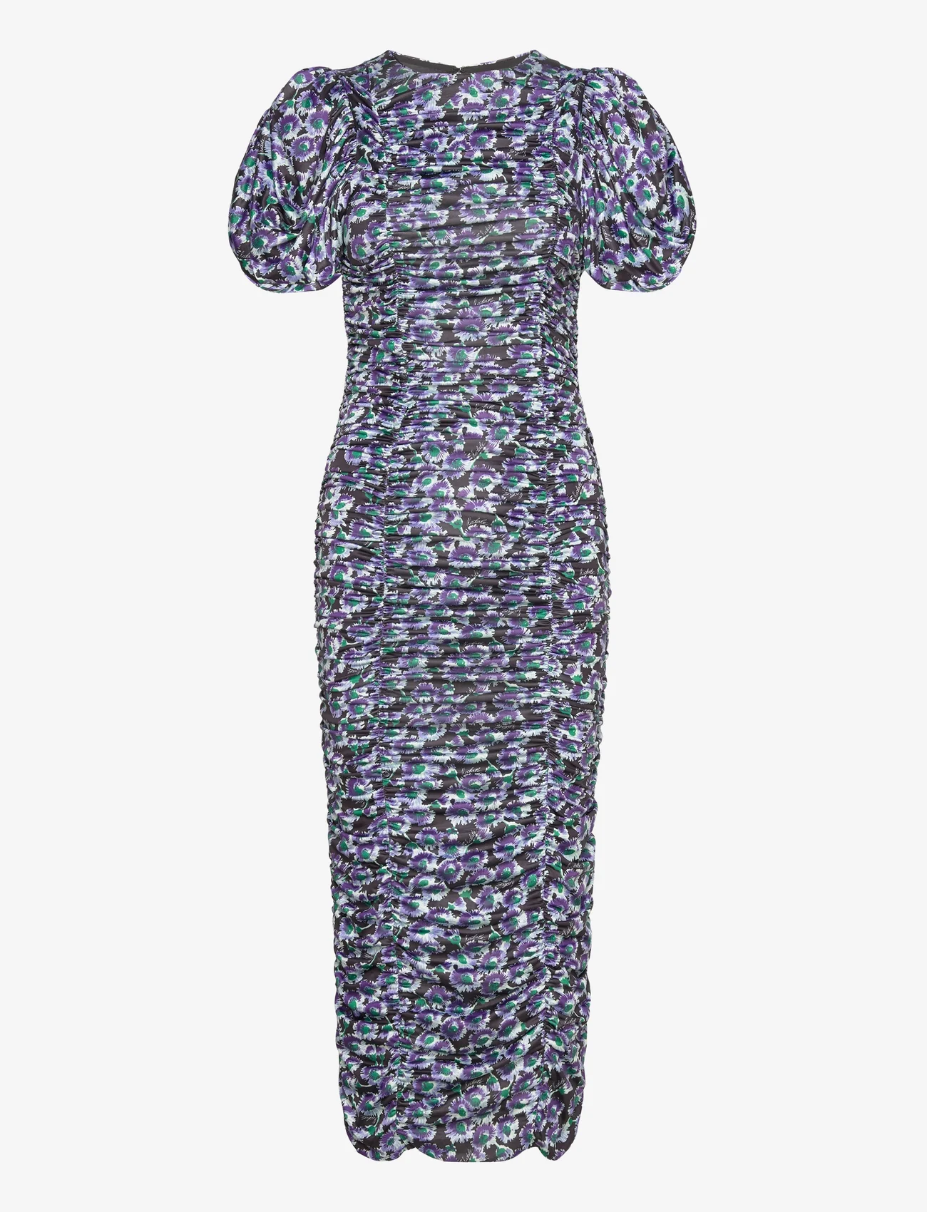 ROTATE Birger Christensen - Coated Jersey Puffy Dress - sukienki dopasowane - tap shoe comb. - 0