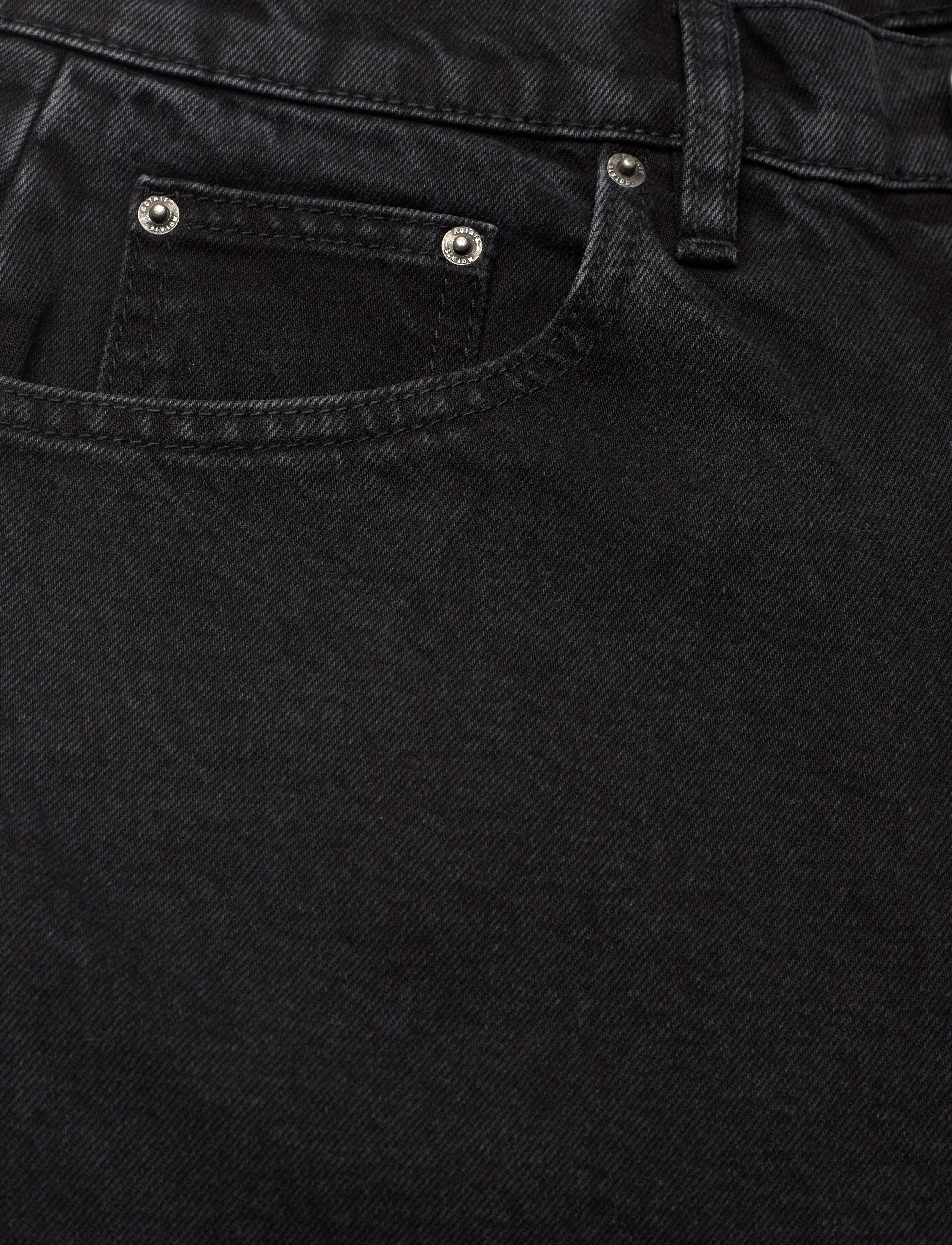 ROTATE - Washed Denim Jeans - straight jeans - black - washed - 2
