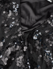 ROTATE Birger Christensen - Sequins Midi Wrap Dress - paljettklänningar - 1000 black comb. - 2