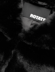 ROTATE Birger Christensen - Fluffy Hooded Jacket - kunstpelz - black - 2