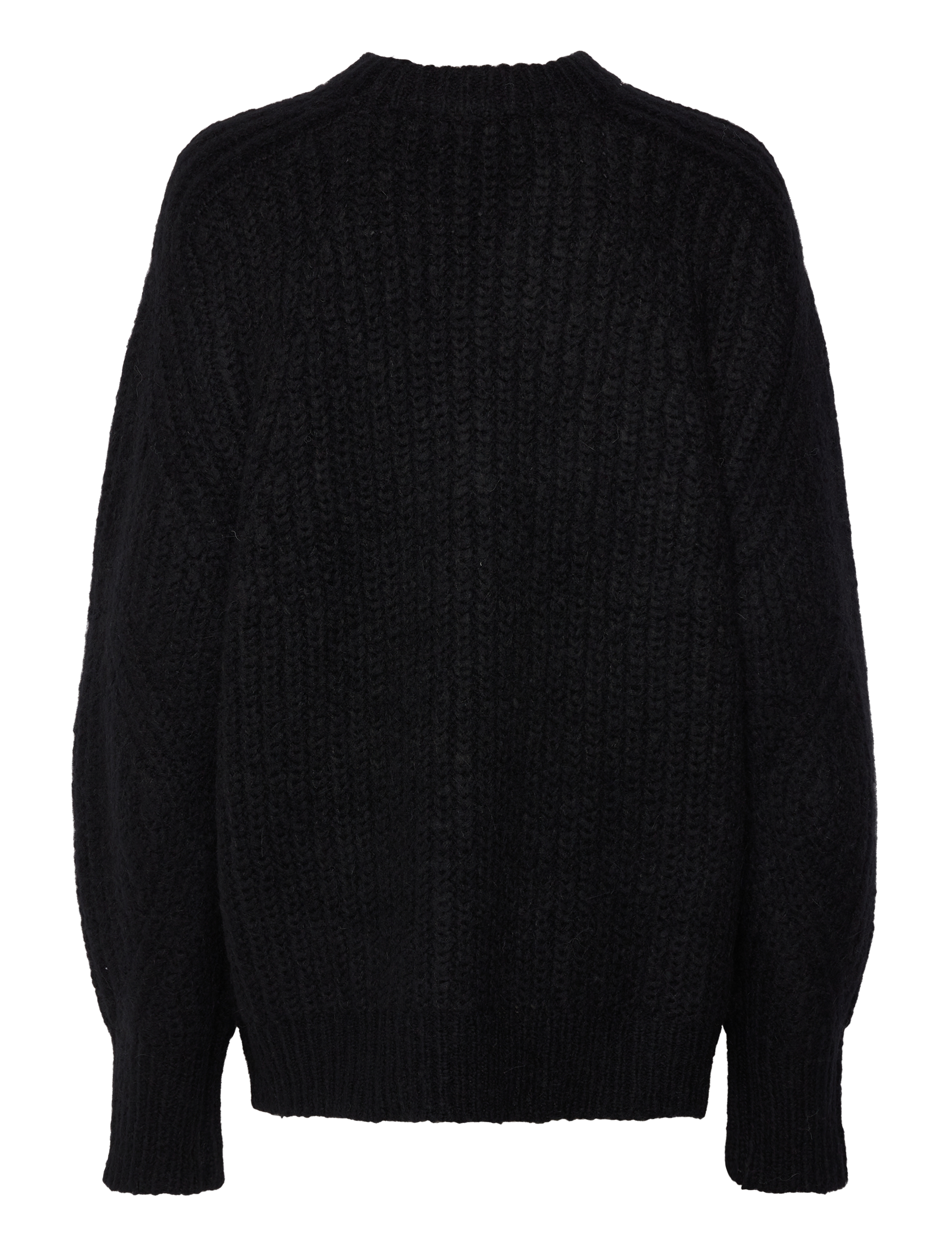 ROTATE Birger Christensen - Firm Knit Jumper - black w. bright white logo - 1