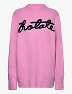 Knit Oversize Logo Jumper - BEGONIA PINK