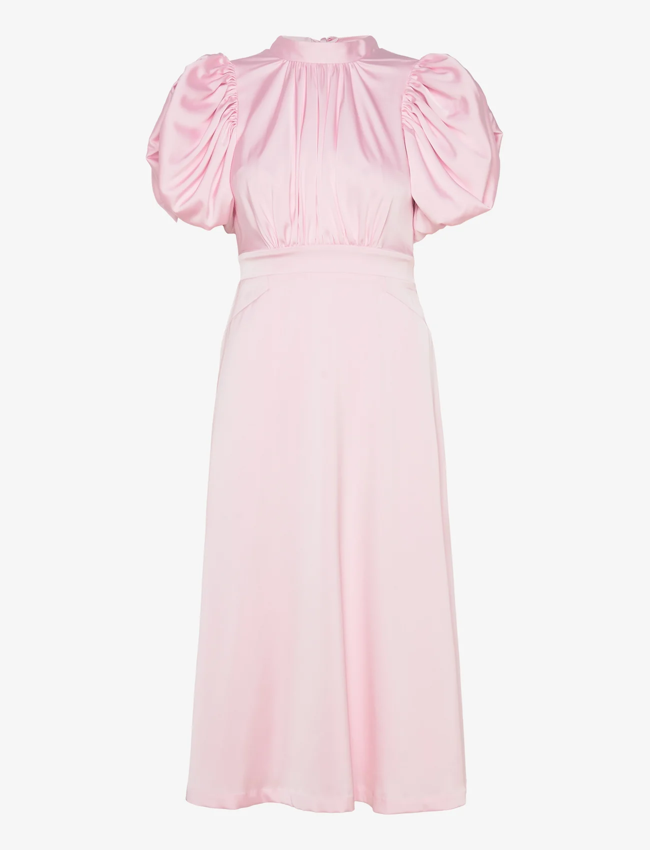 ROTATE Birger Christensen - SATIN PUFF MIDI DRESS - party wear at outlet prices - blushing bride - 0