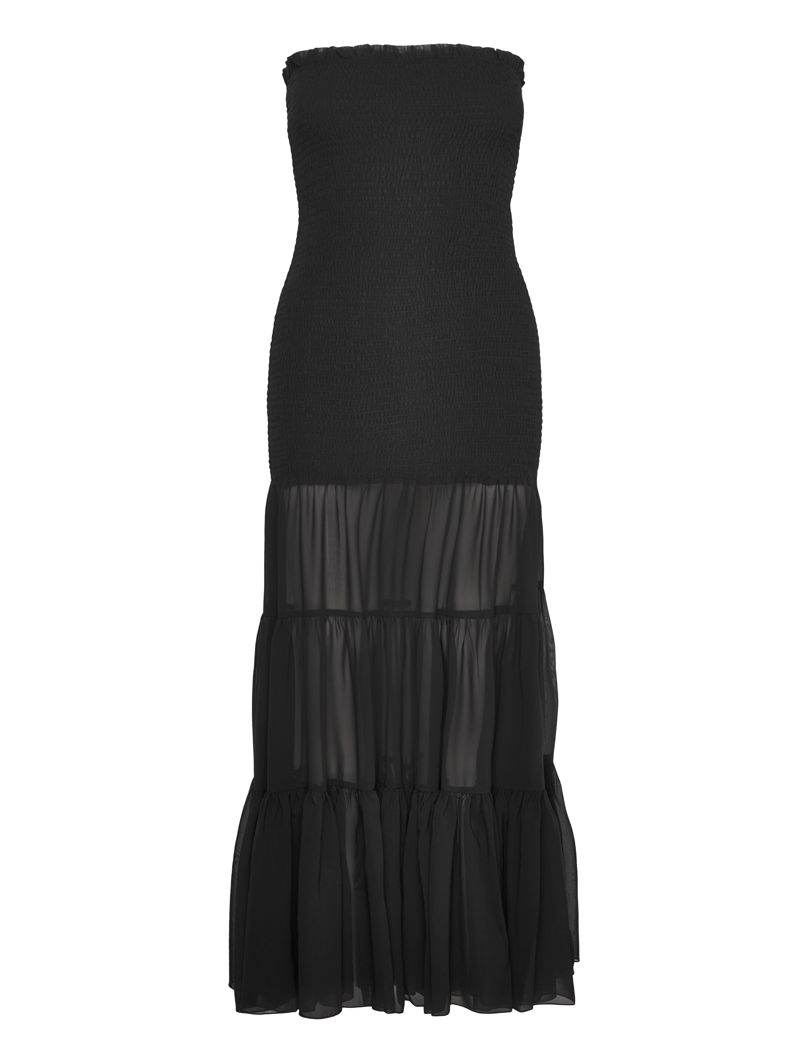 CHIFFON STRAPLESS DRESS