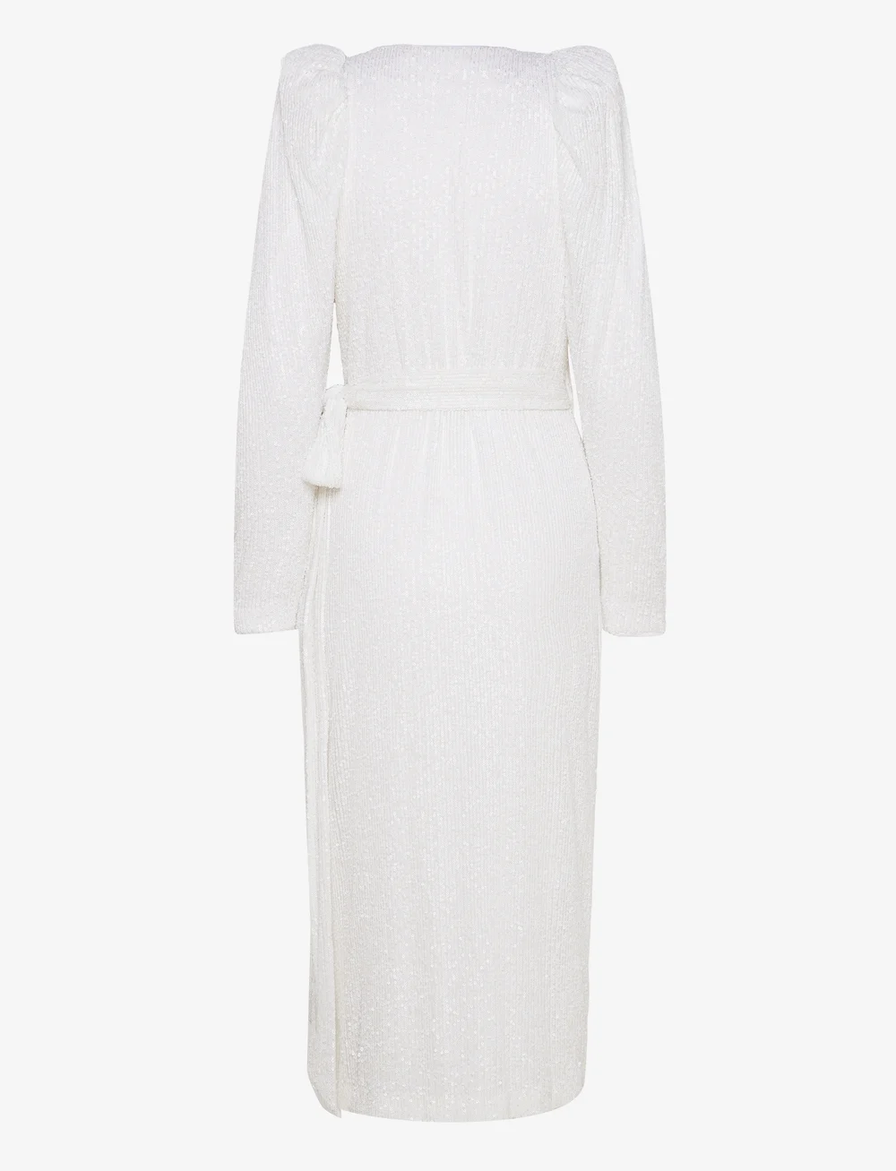 ROTATE Birger Christensen - SEQUIN MIDI WRAP DRESS - slå-om-kjoler - egret - 1