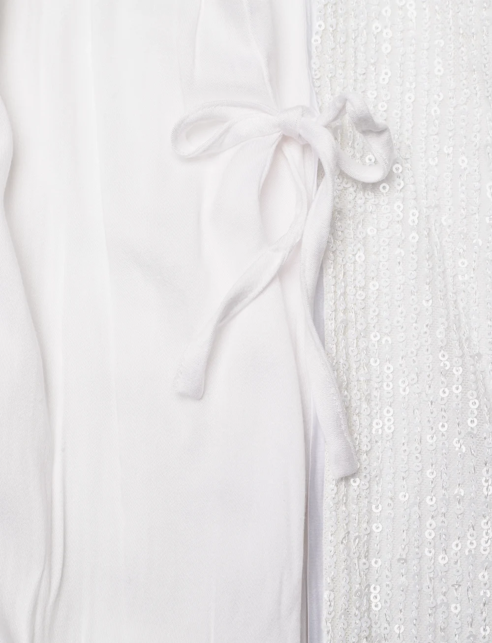 ROTATE Birger Christensen - SEQUIN MIDI WRAP DRESS - slå-om-kjoler - egret - 4