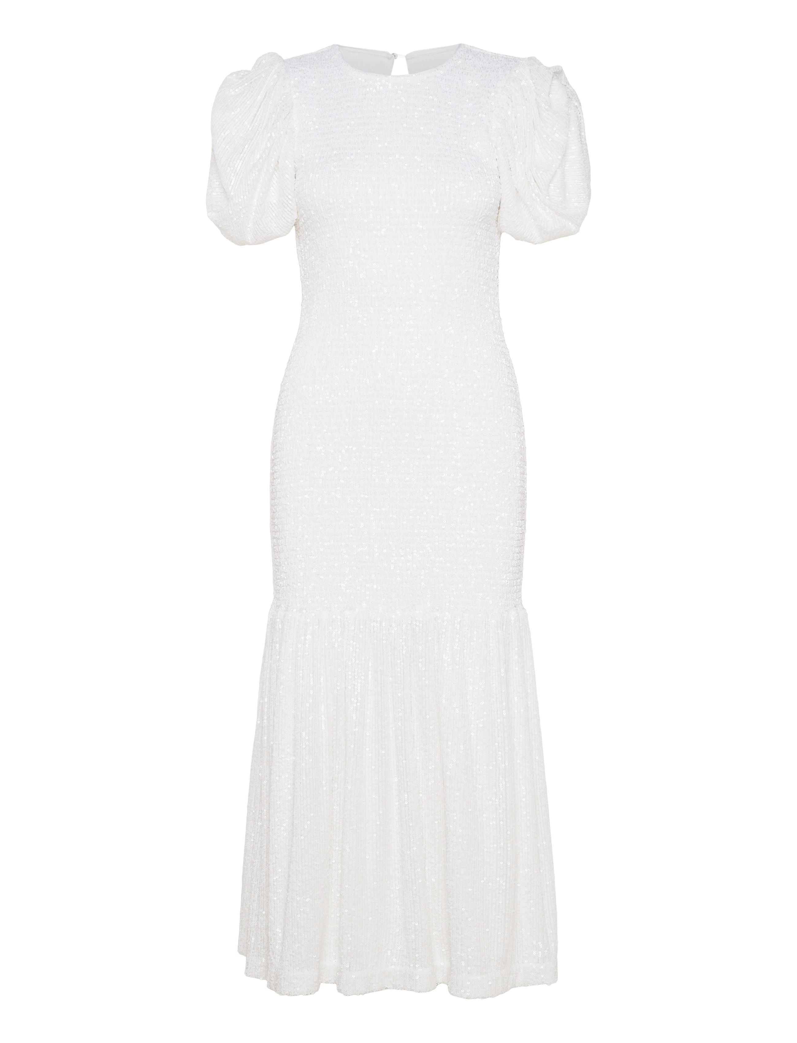 ROTATE SEQUIN SMOCK PUFFY DRESS - Trouwjurken - EGRET / white