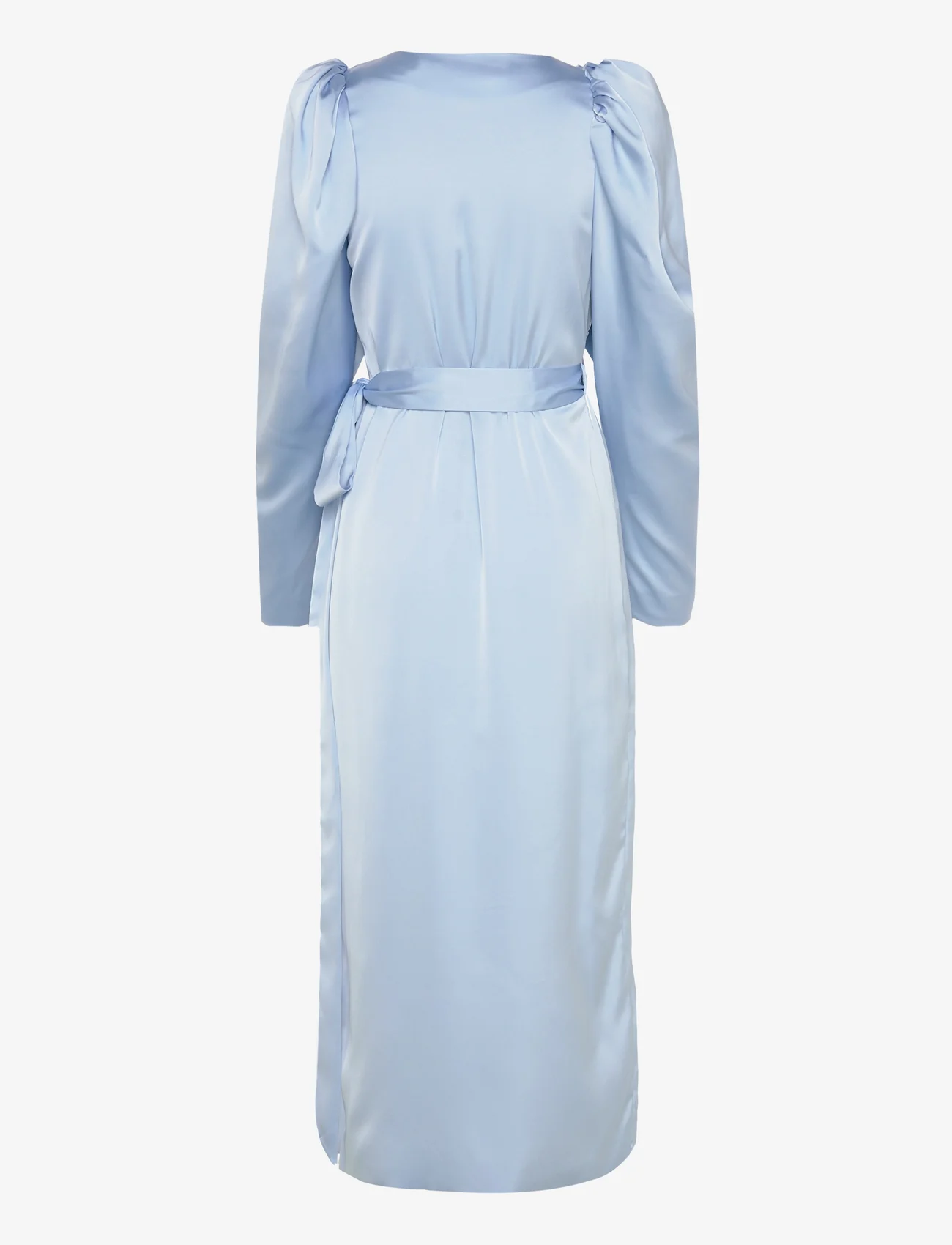 ROTATE Birger Christensen - SATIN MIDI WRAP DRESS - party wear at outlet prices - placid blue - 1