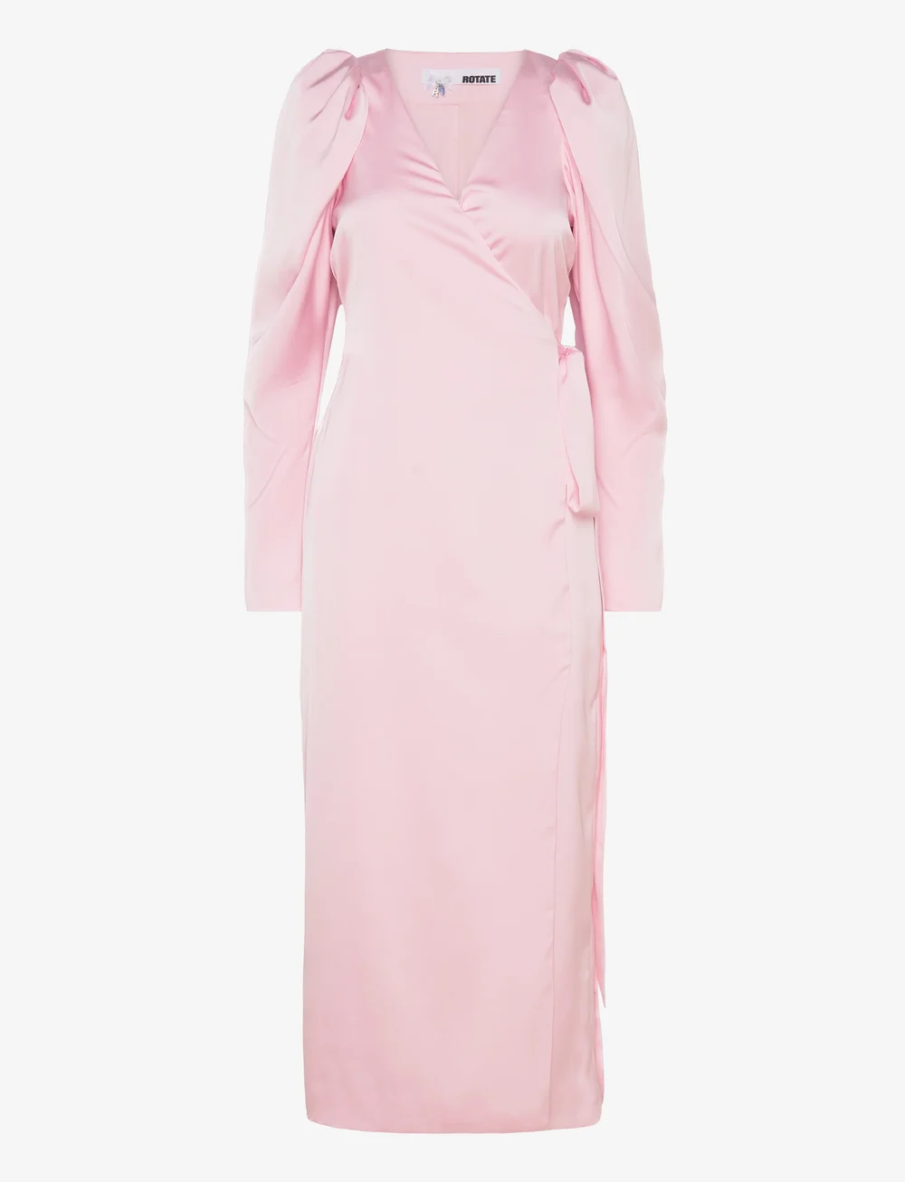 ROTATE Birger Christensen - SATIN MIDI WRAP DRESS - slå-om-kjoler - blushing bride - 0