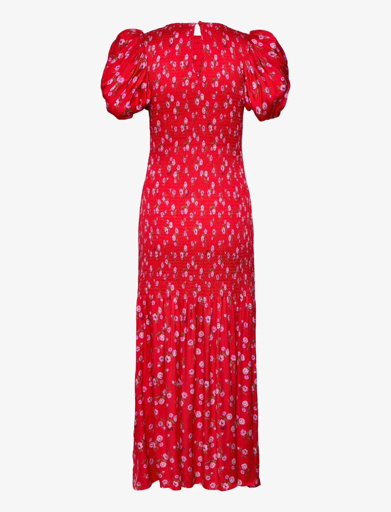 ROTATE Birger Christensen - PRINTED PUFF SLEEVE DRESS - evening dresses - wildeve cluster + high risk red comb. - 1
