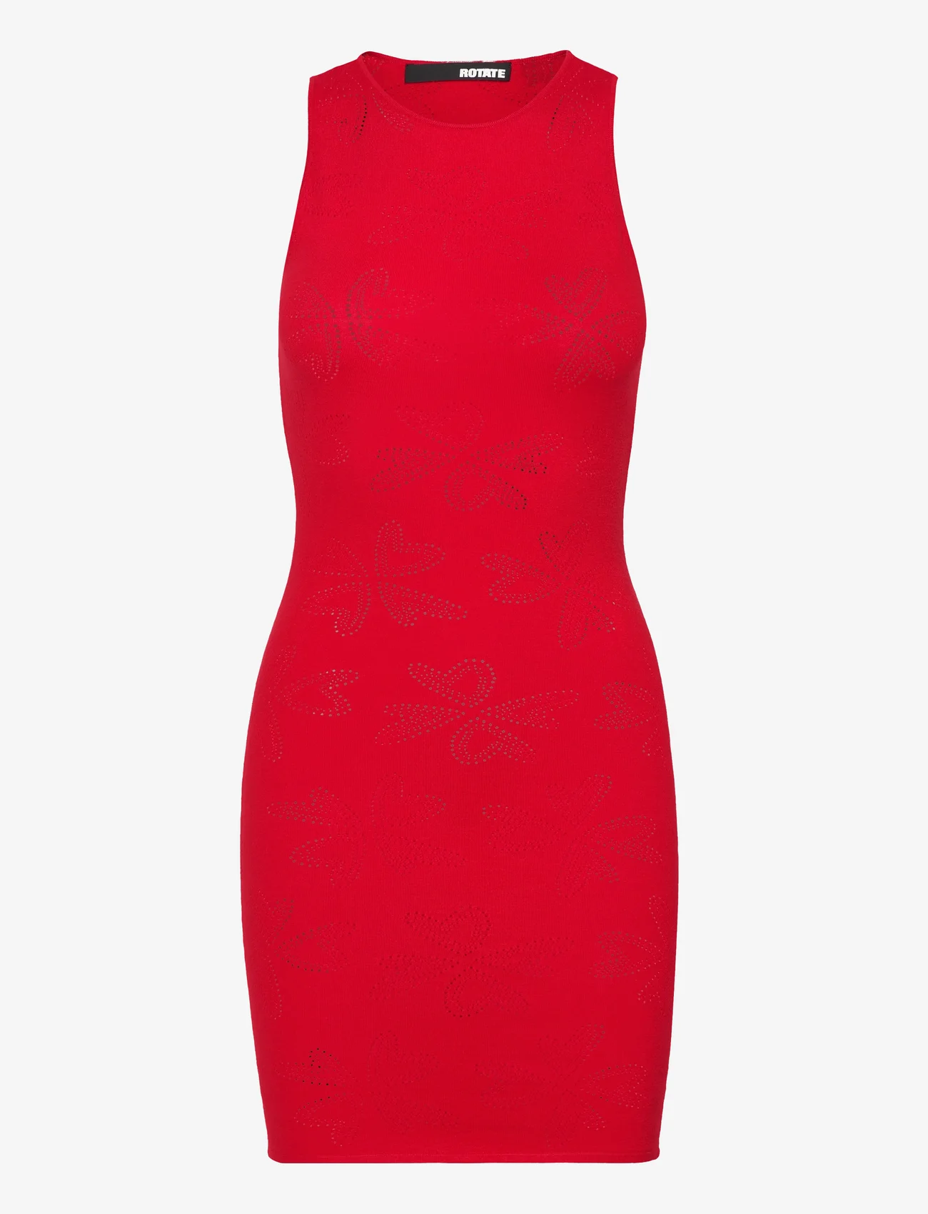ROTATE Birger Christensen - POINTELLE KNIT TANK DRESS - krótkie sukienki - high risk red - 0