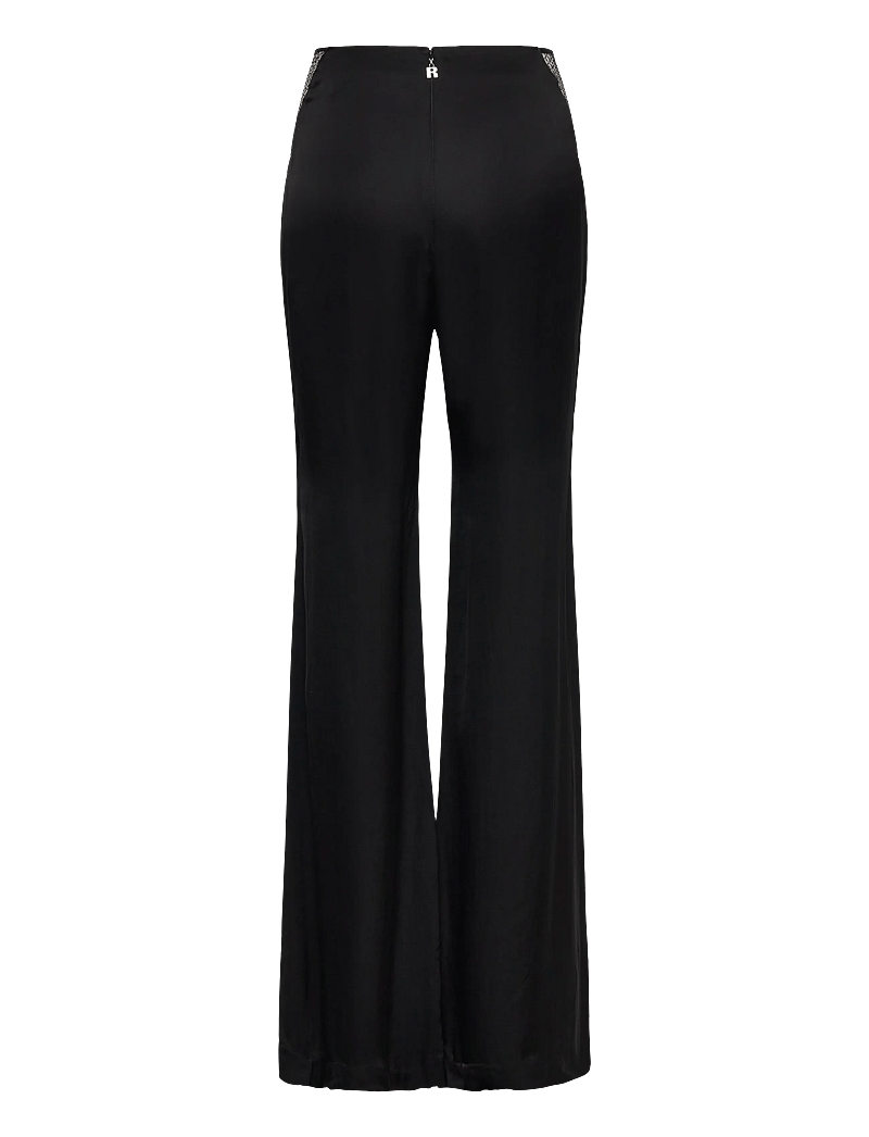 ROTATE Birger Christensen - MID WAIST FLARED PANTS - schlaghose - black - 1
