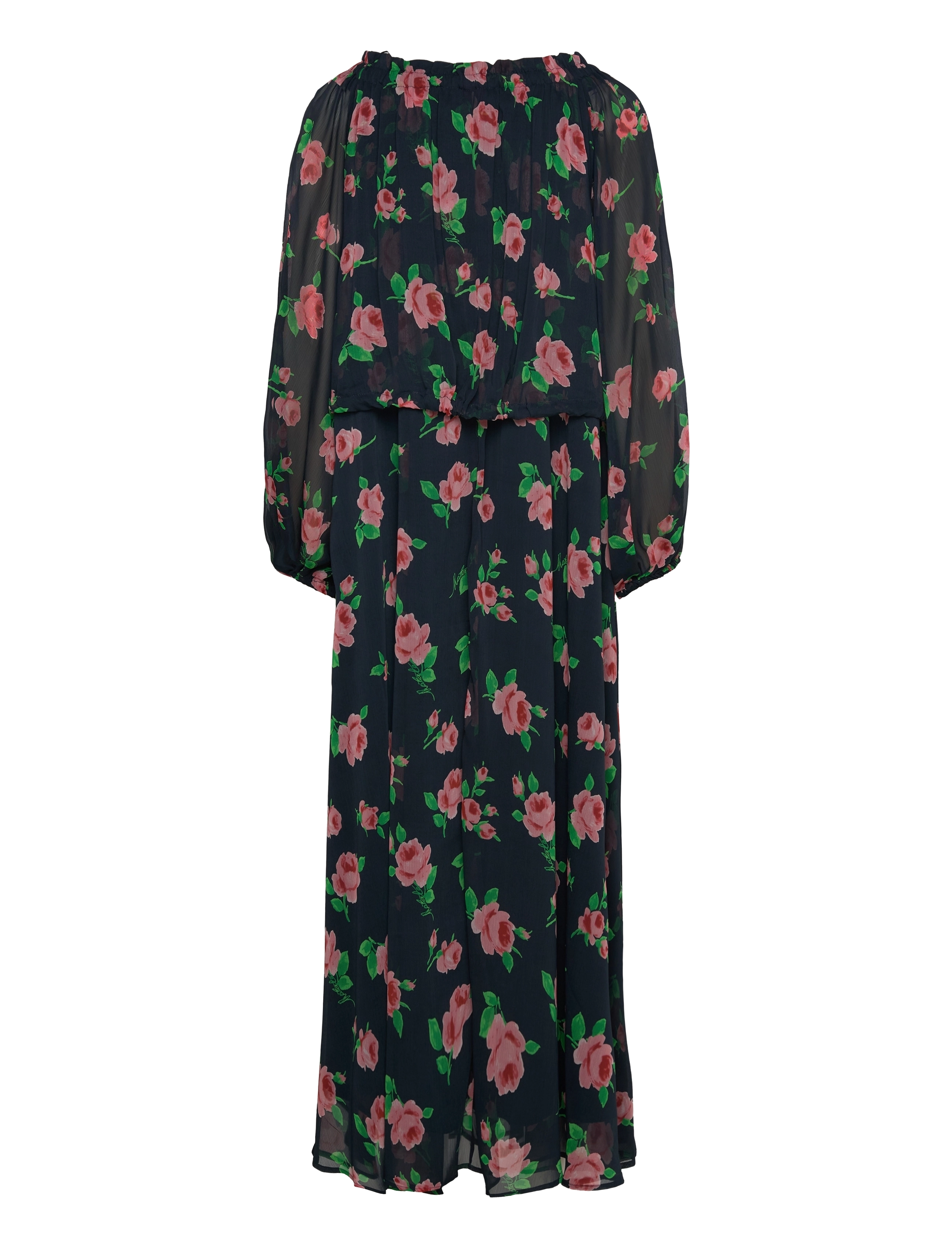 ROTATE - Chiffon Maxi Dress - maxikjoler - shining rose + midnight navy comb. - 1