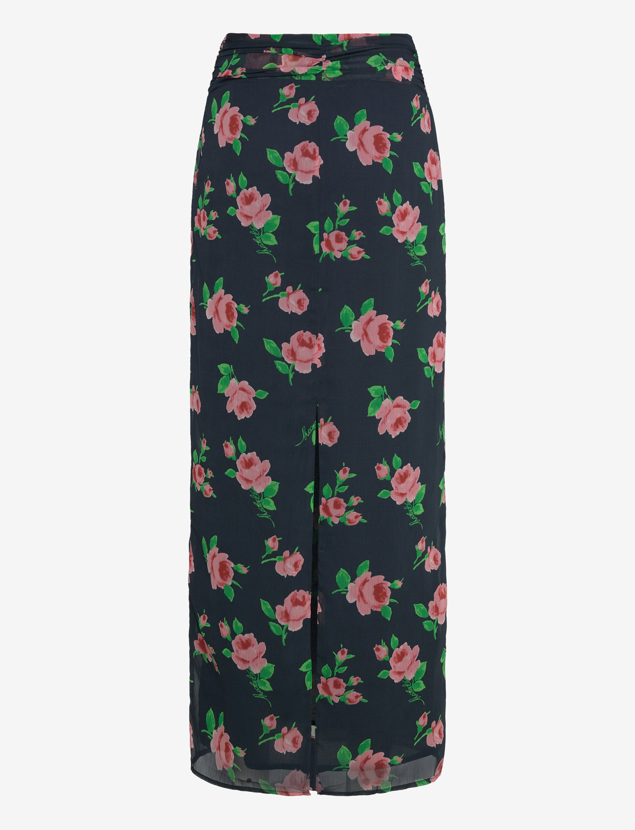 ROTATE Birger Christensen - CHIFFON MAXI SKIRT - shining rose + midnight navy comb. - 1