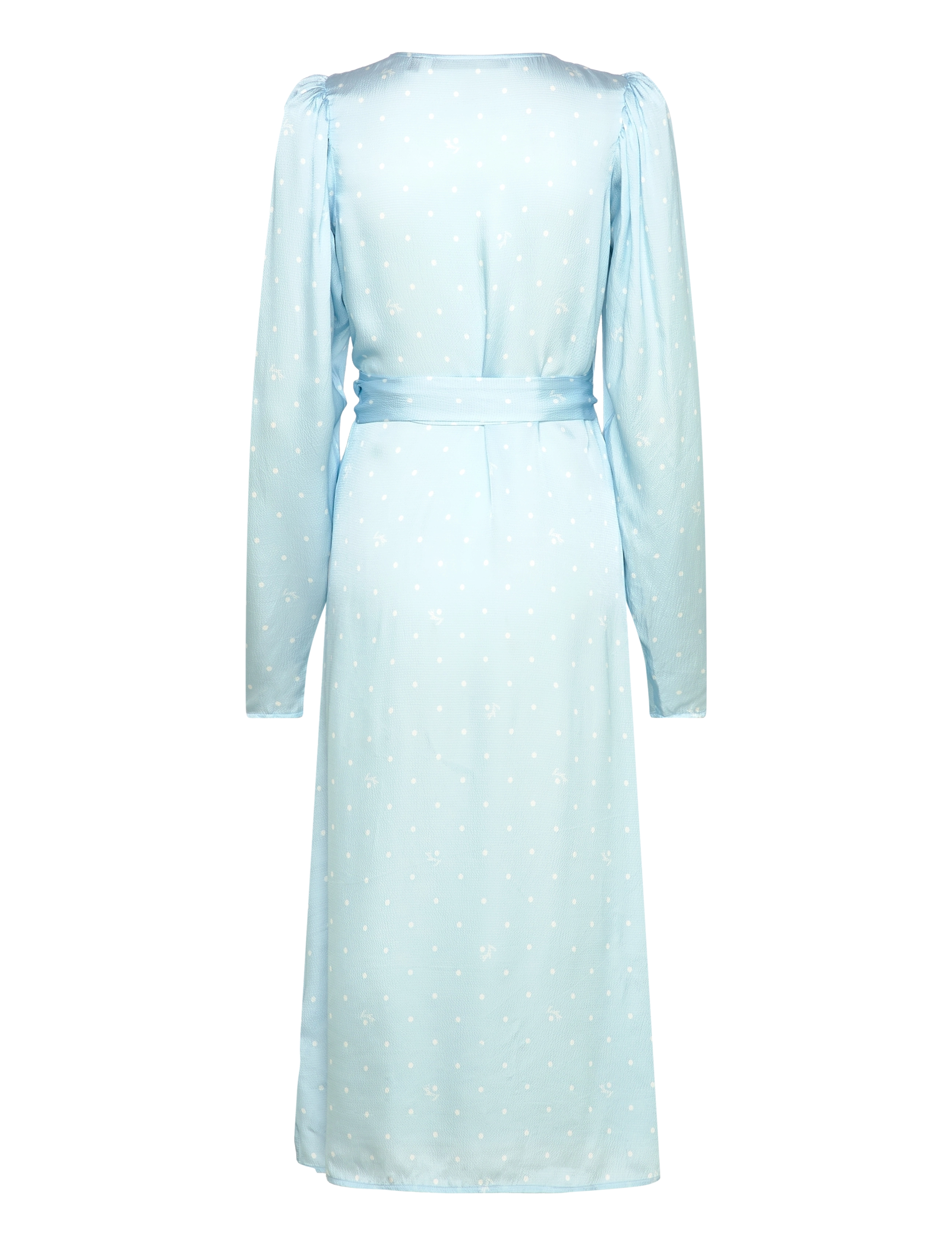 ROTATE - TEXTURED MIDI WRAP DRESS - slå-om-kjoler - oval polka dot + cool blue comb. - 1