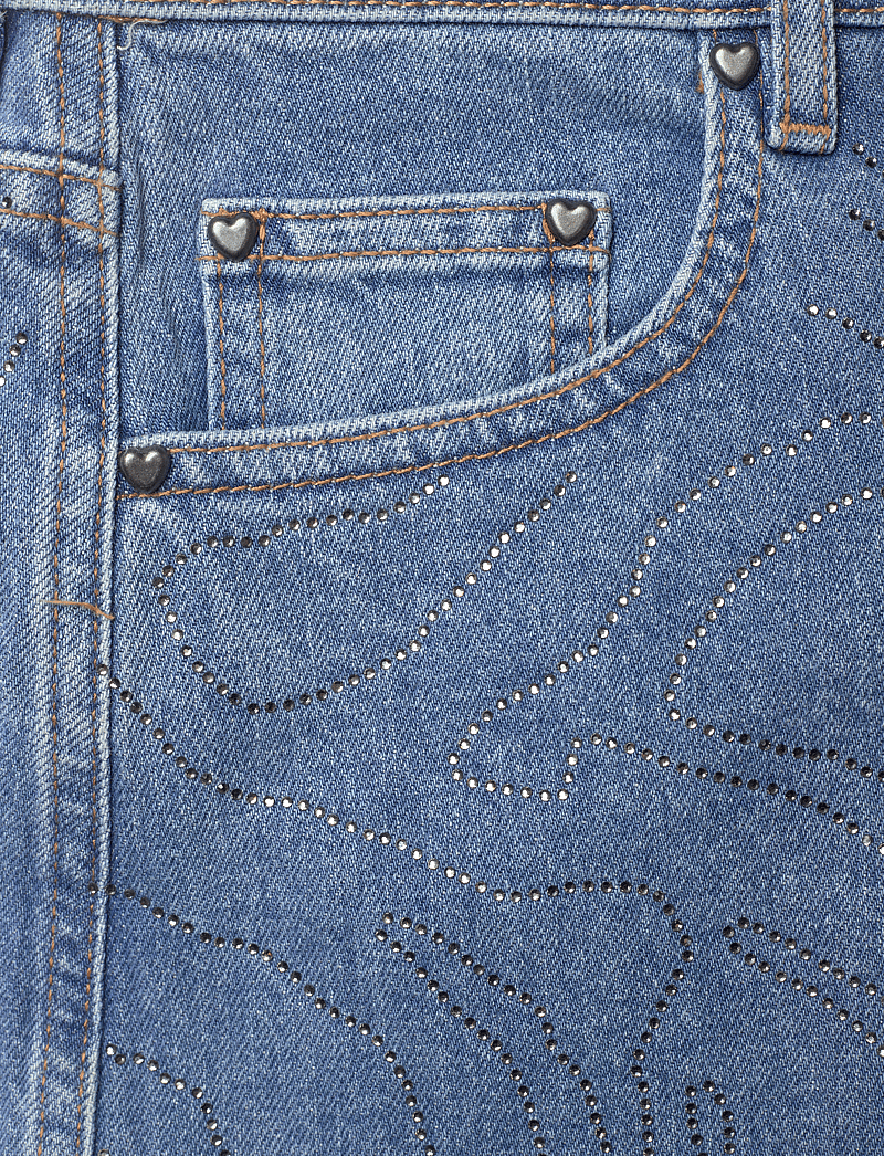 ROTATE Birger Christensen - RHINESTONE DENIM SHORTS - jeansshorts - light blue denim - 2