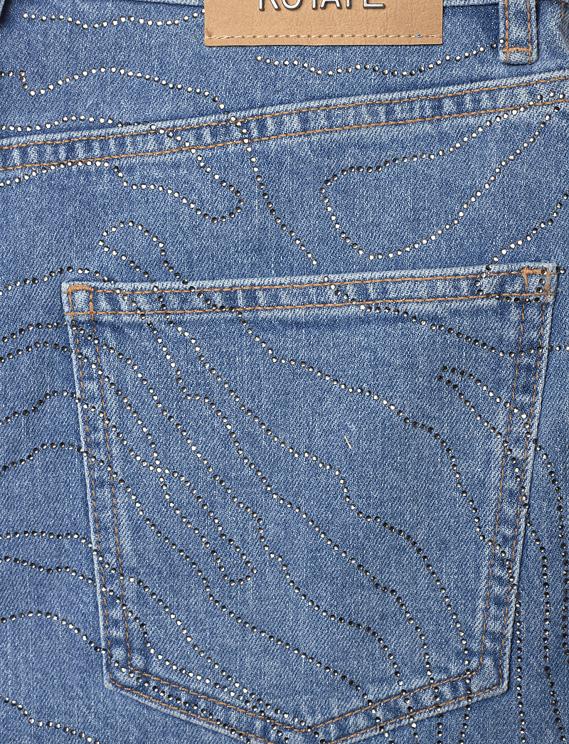 ROTATE Birger Christensen - RHINESTONE DENIM SHORTS - jeansshorts - light blue denim - 4