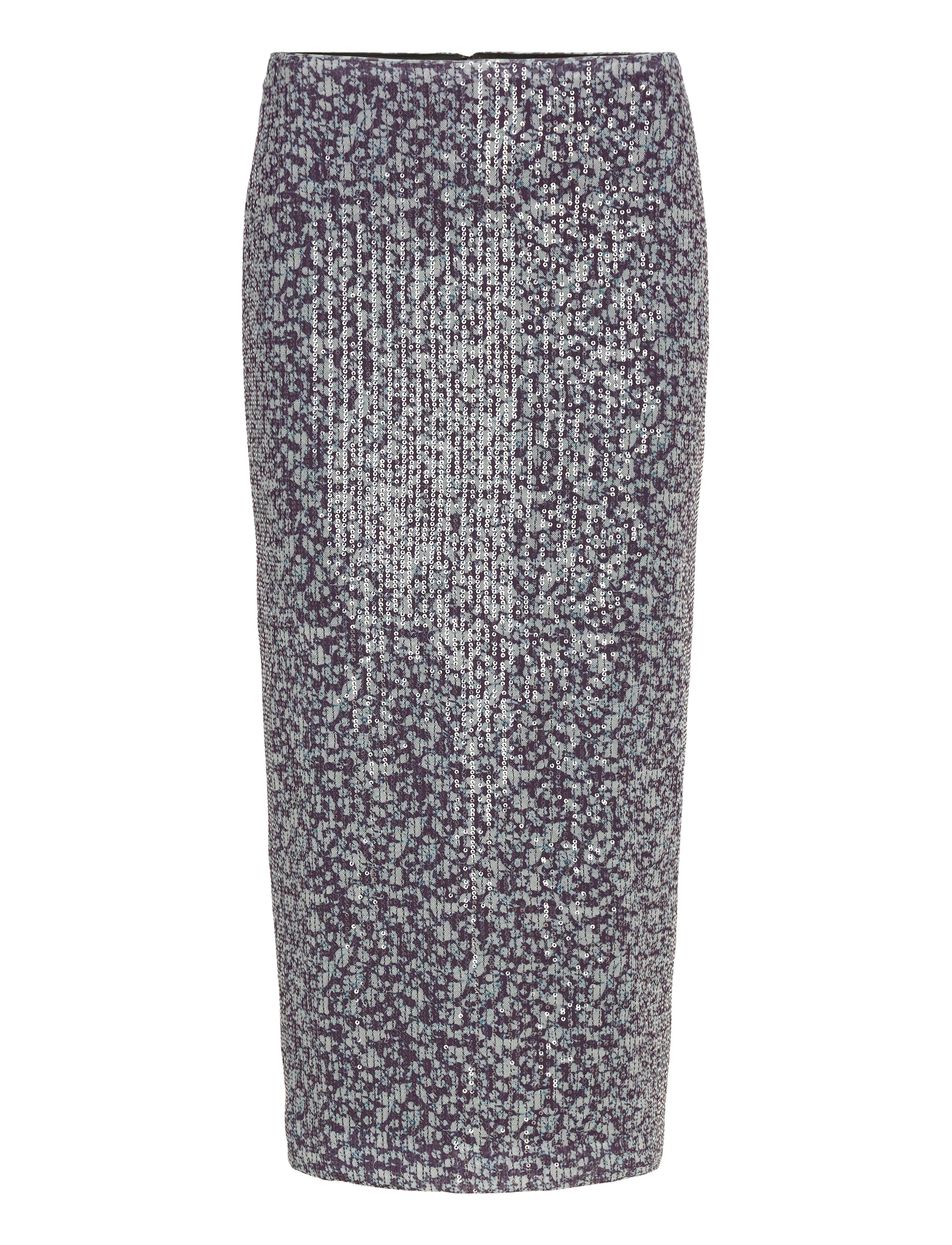 ROTATE Midi Pencil Skirt - ROTATE Birger Christensen - VIBRANT FLORAL OUTLINE + PURPLE PENNANT COMB. / grey