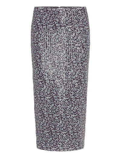 ROTATE Midi Pencil Skirt - Speciella tillfällen - VIBRANT FLORAL OUTLINE + PURPLE PENNANT COMB. / grey