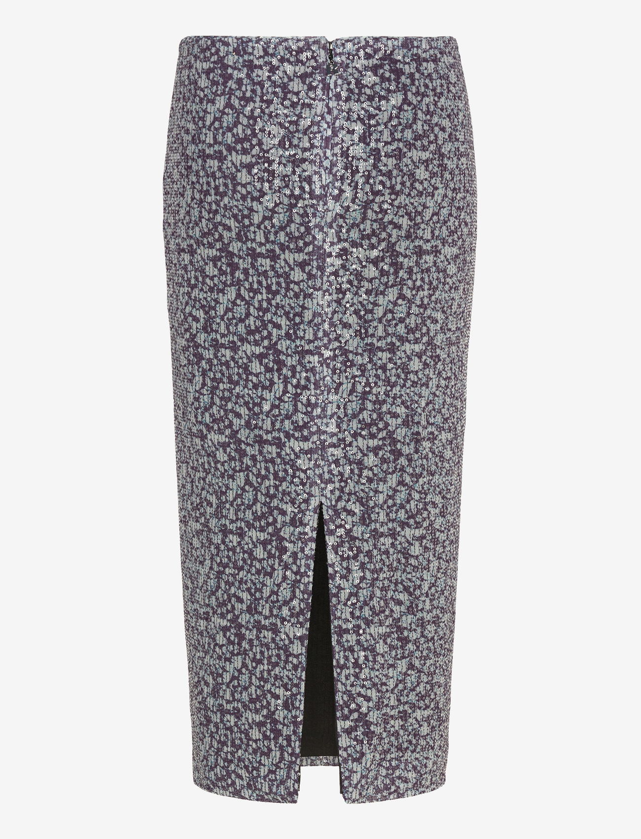 ROTATE Birger Christensen - Midi Pencil Skirt - pailletten-röcke - vibrant floral outline + purple pennant comb. - 1