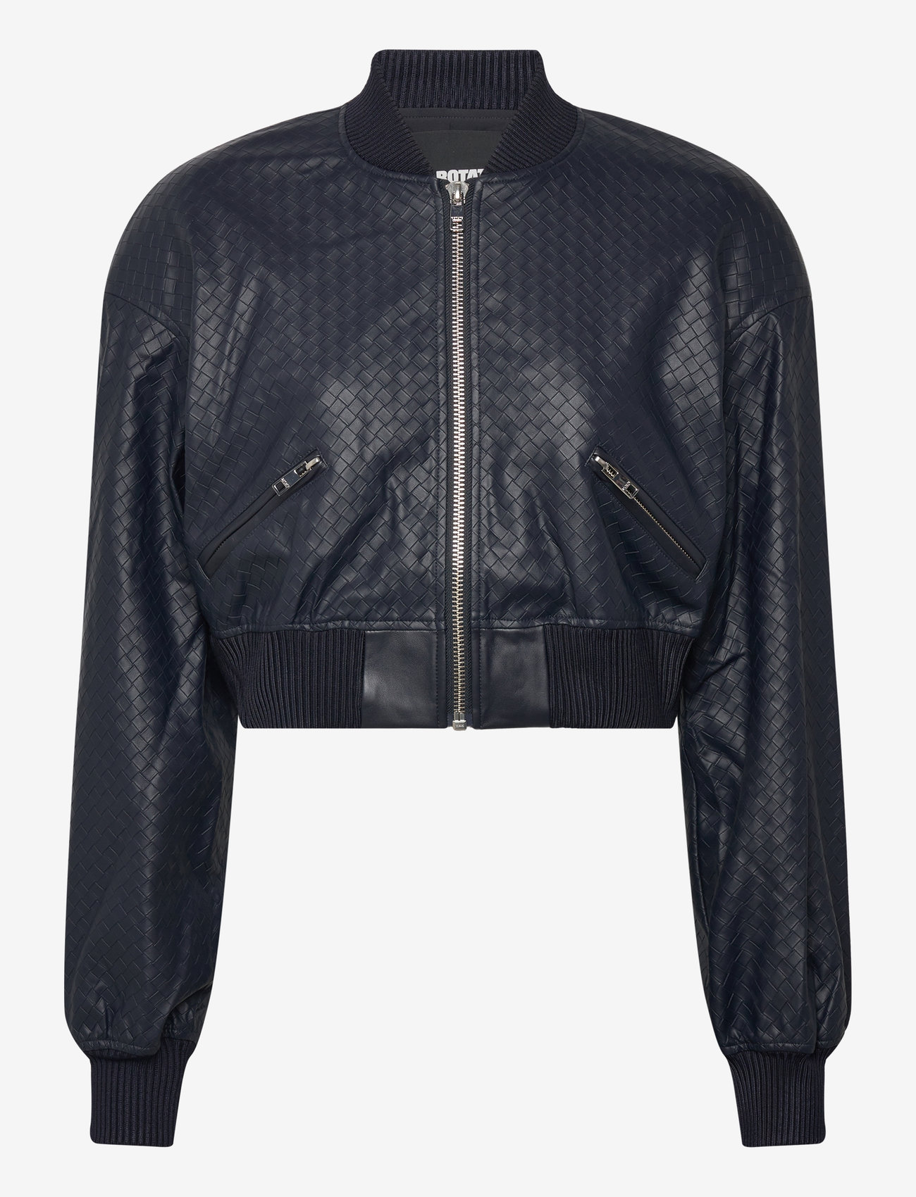 ROTATE Birger Christensen - Cropped Braided Jacket - sky captain (dark blue) - 0