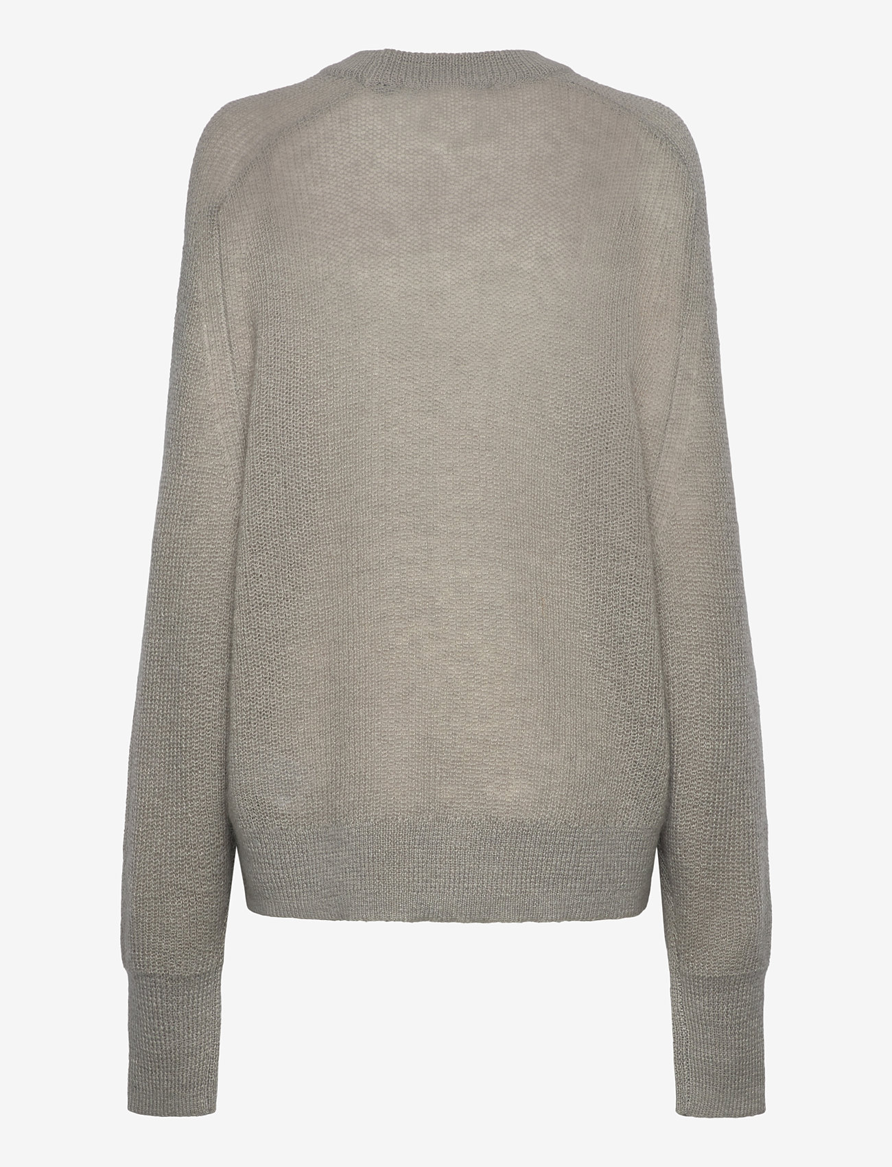 ROTATE - LIGHT KNIT LOGO SWEATER - megztiniai - ghost gray - 1