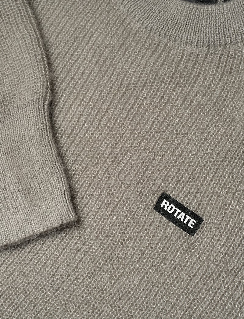 ROTATE - LIGHT KNIT LOGO SWEATER - megztiniai - ghost gray - 2