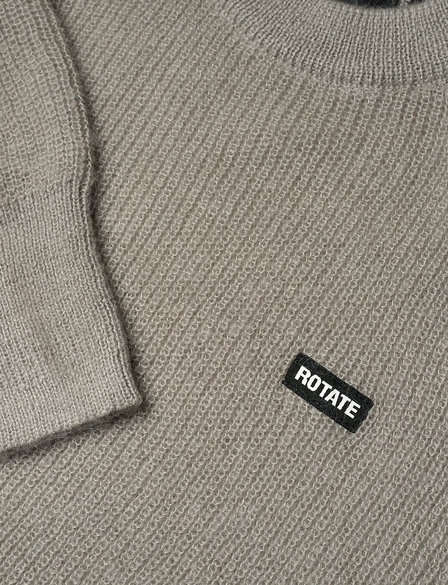 ROTATE - LIGHT KNIT LOGO SWEATER - pullover - ghost gray - 2