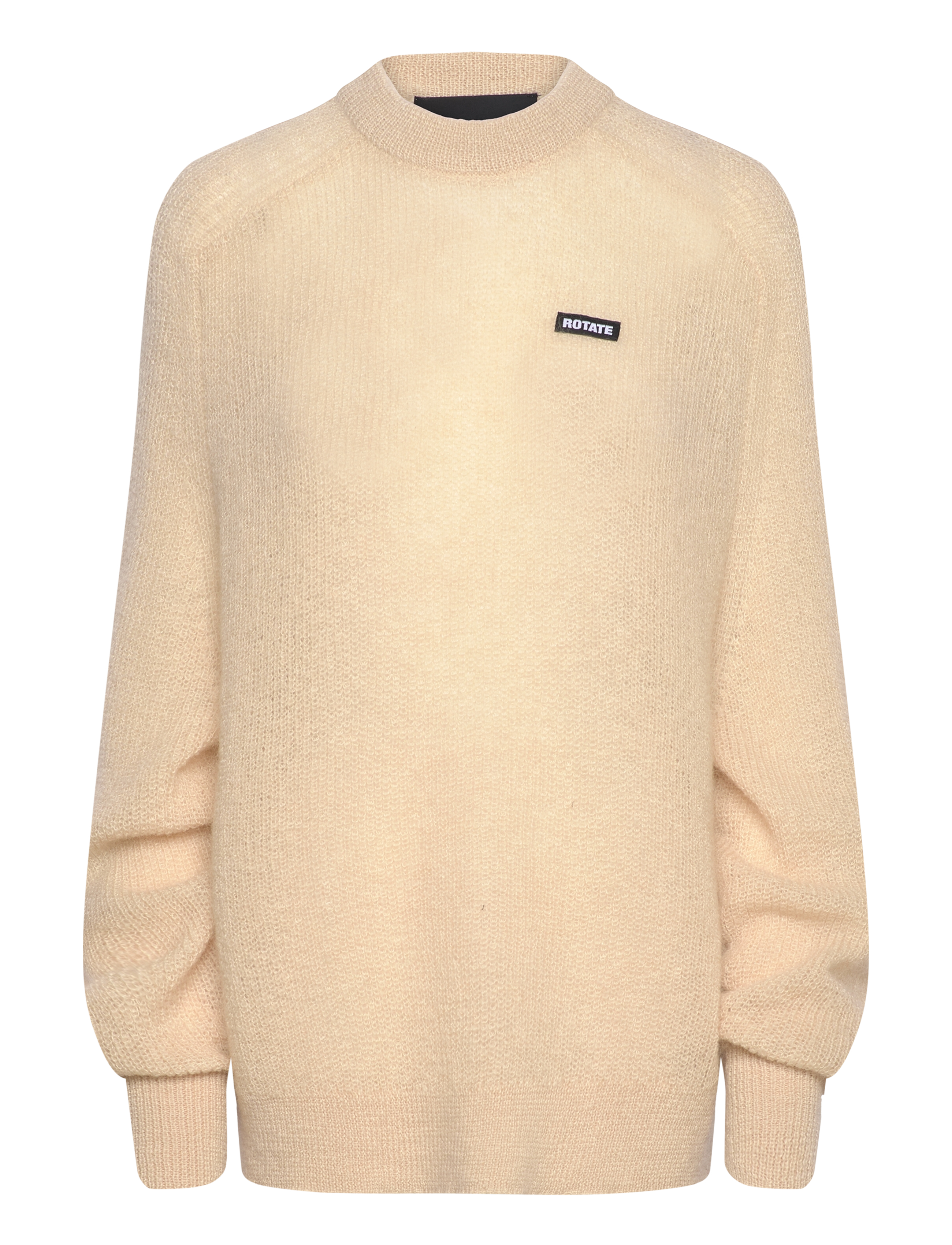 ROTATE Hell Knit Logo Pullover Beige - 34 - Damen