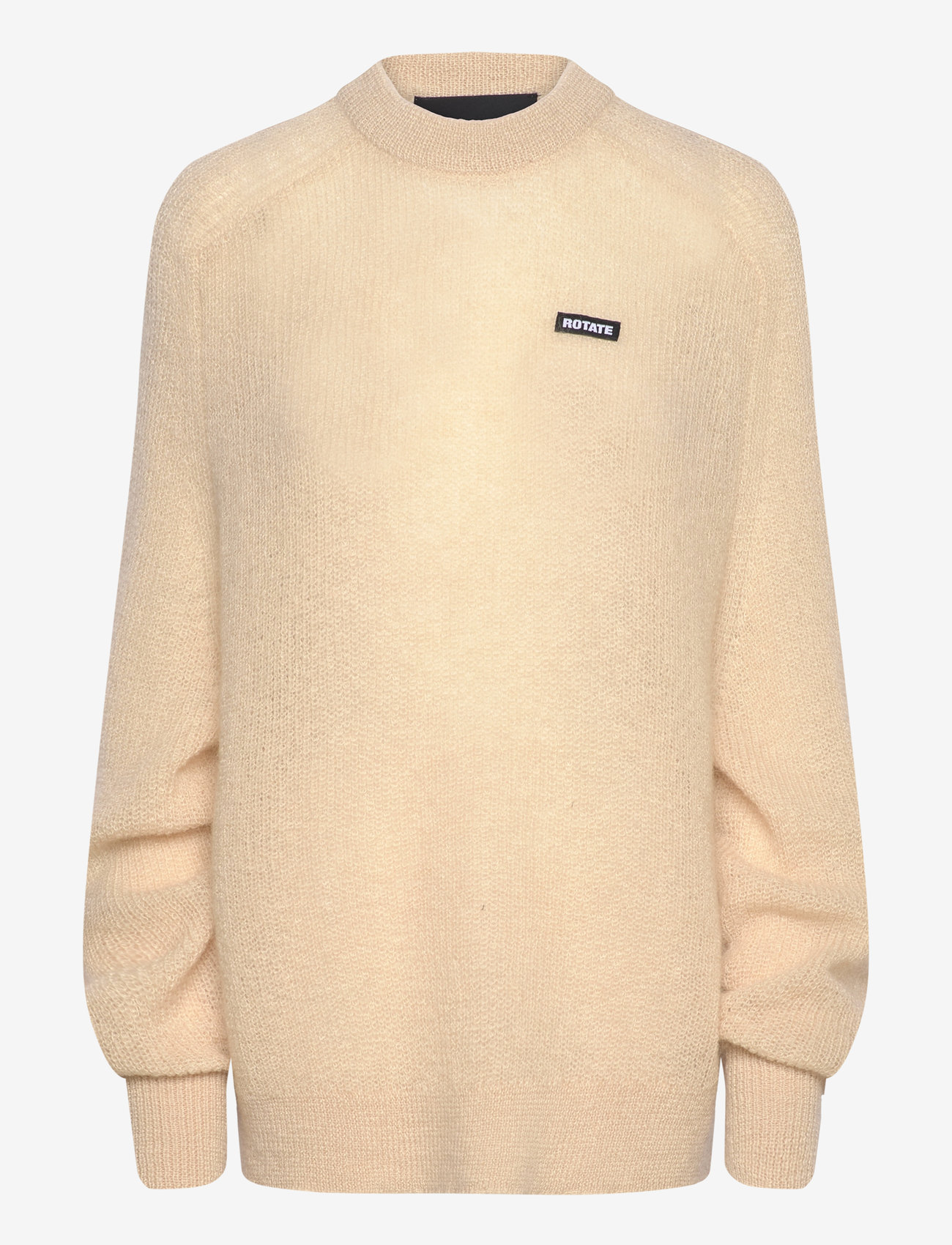 ROTATE - LIGHT KNIT LOGO SWEATER - striktrøjer - parchment - 0