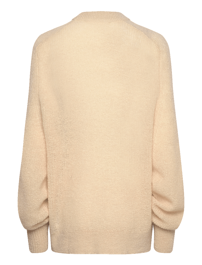 ROTATE - LIGHT KNIT LOGO SWEATER - striktrøjer - parchment - 1