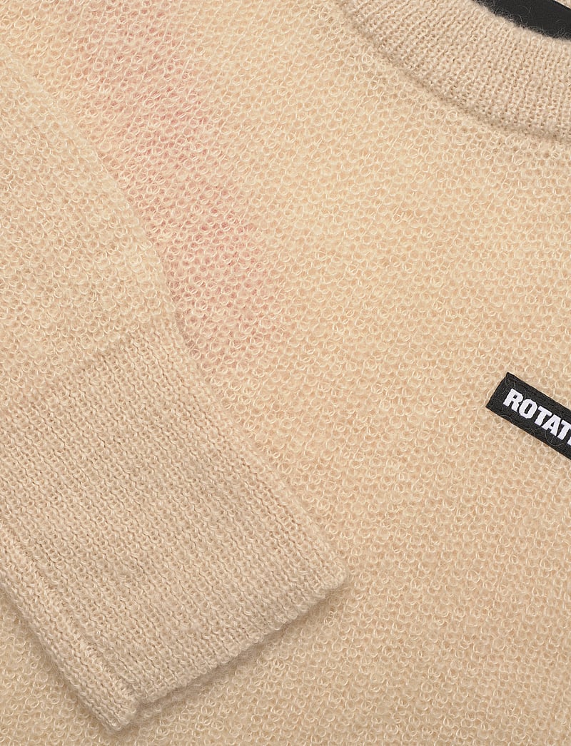 ROTATE - LIGHT KNIT LOGO SWEATER - striktrøjer - parchment - 2