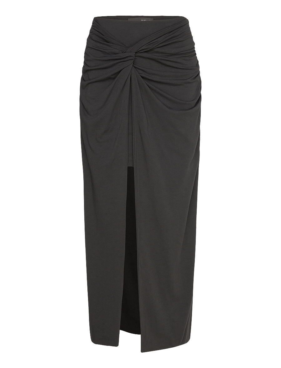 ROTATE - Fitted Twisted Skirt - midi skirts - black - 0