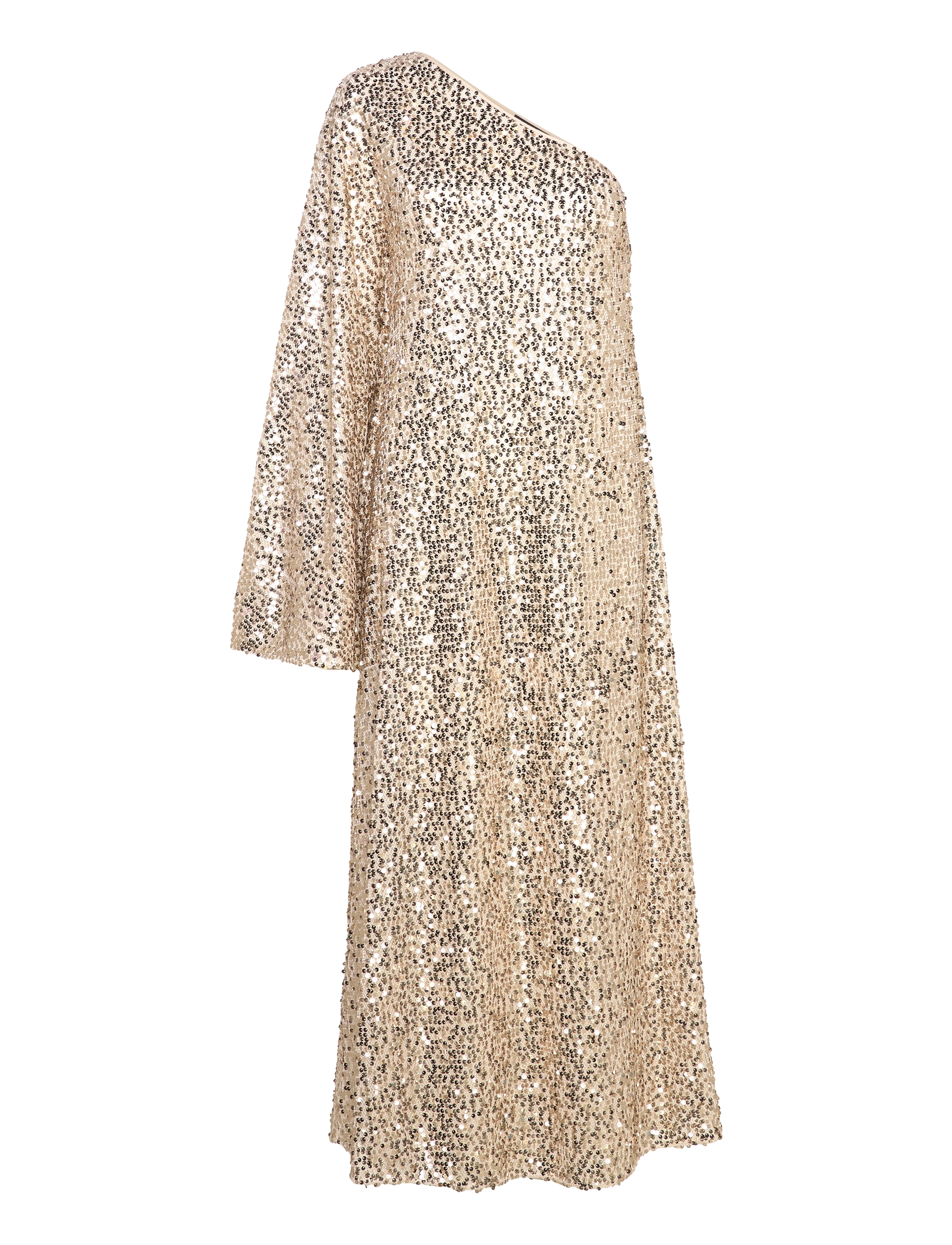 ROTATE NET SEQUINS MAXI DRESS - Kjoler - MACADAMIA / gold
