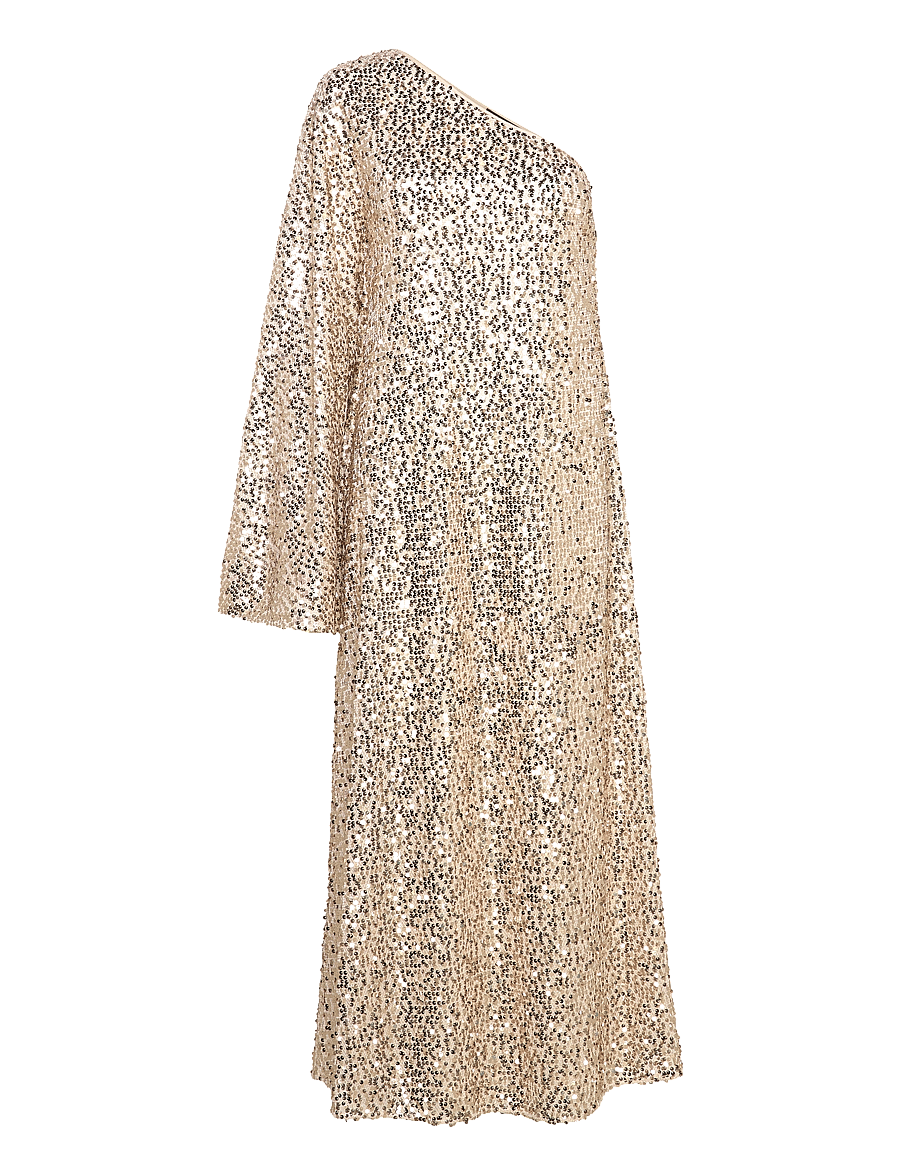 ROTATE - NET SEQUINS MAXI DRESS - macadamia - 0