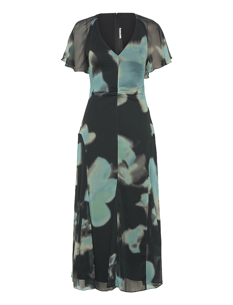 ROTATE Birger Christensen - Chiffon Flowy Maxi Dress - sommarklänningar - giant optic buttercuo + tap shoe comb. - 0