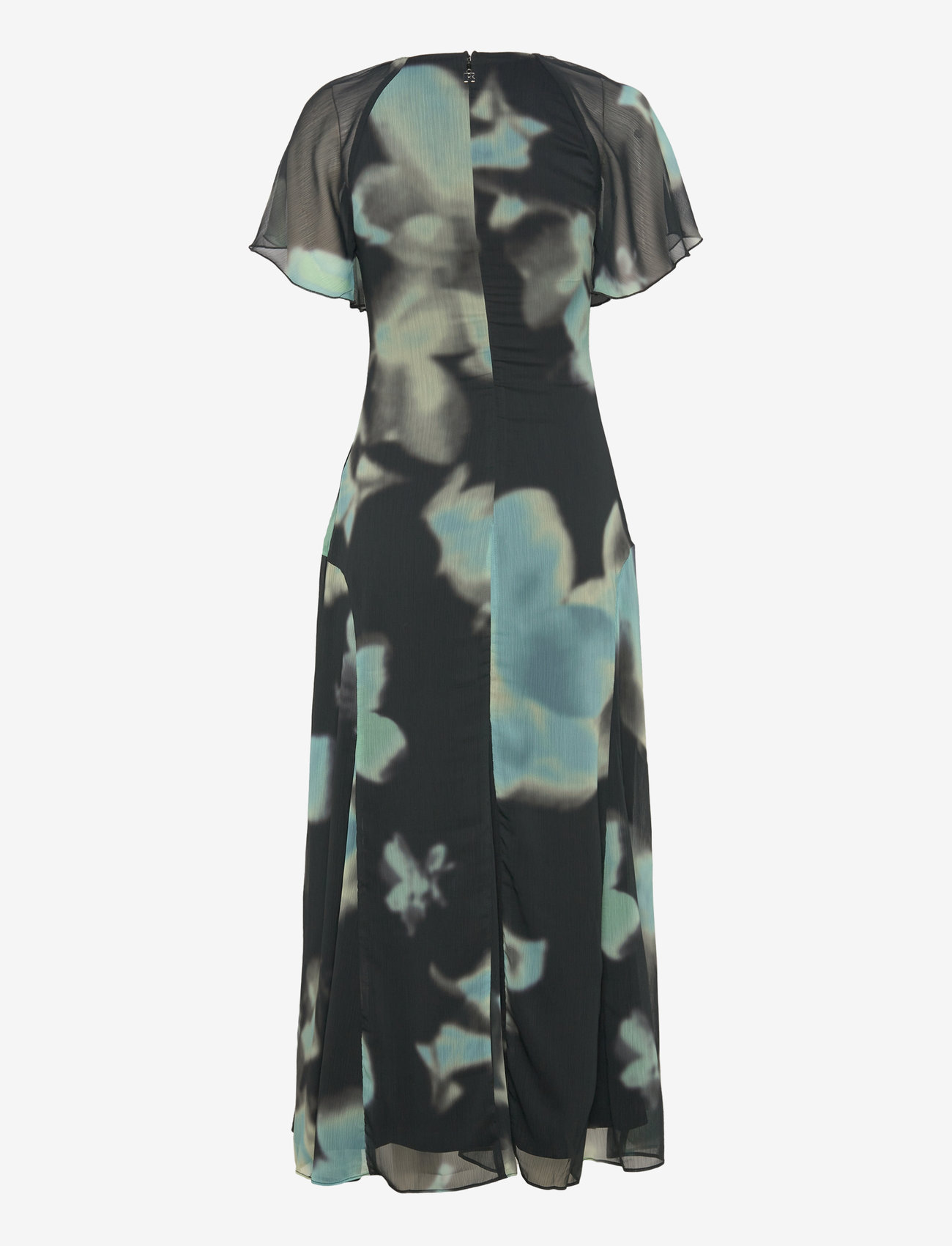 ROTATE Birger Christensen - Chiffon Flowy Maxi Dress - giant optic buttercuo + tap shoe comb. - 1