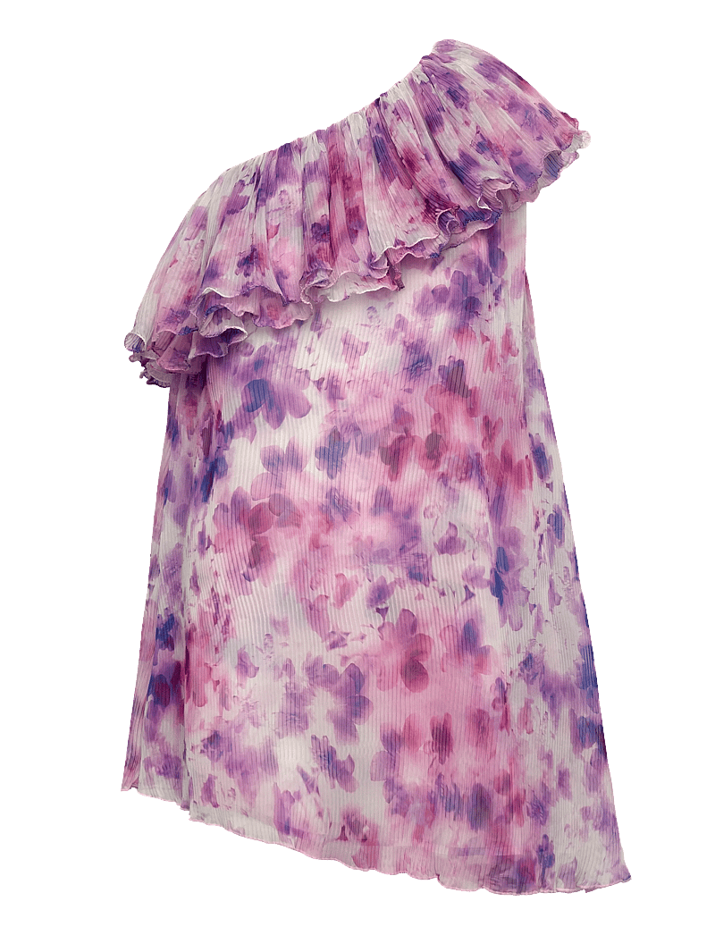 ROTATE - CHIFFON MINI FRILL DRESS - sommerkjoler - optic buttercup + peach blossom comb. - 0