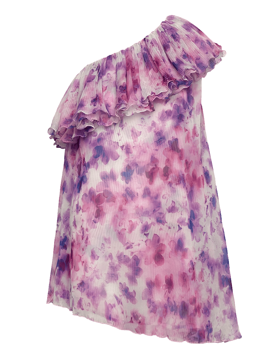 ROTATE - CHIFFON MINI FRILL DRESS - sommarklänningar - optic buttercup + peach blossom comb. - 0