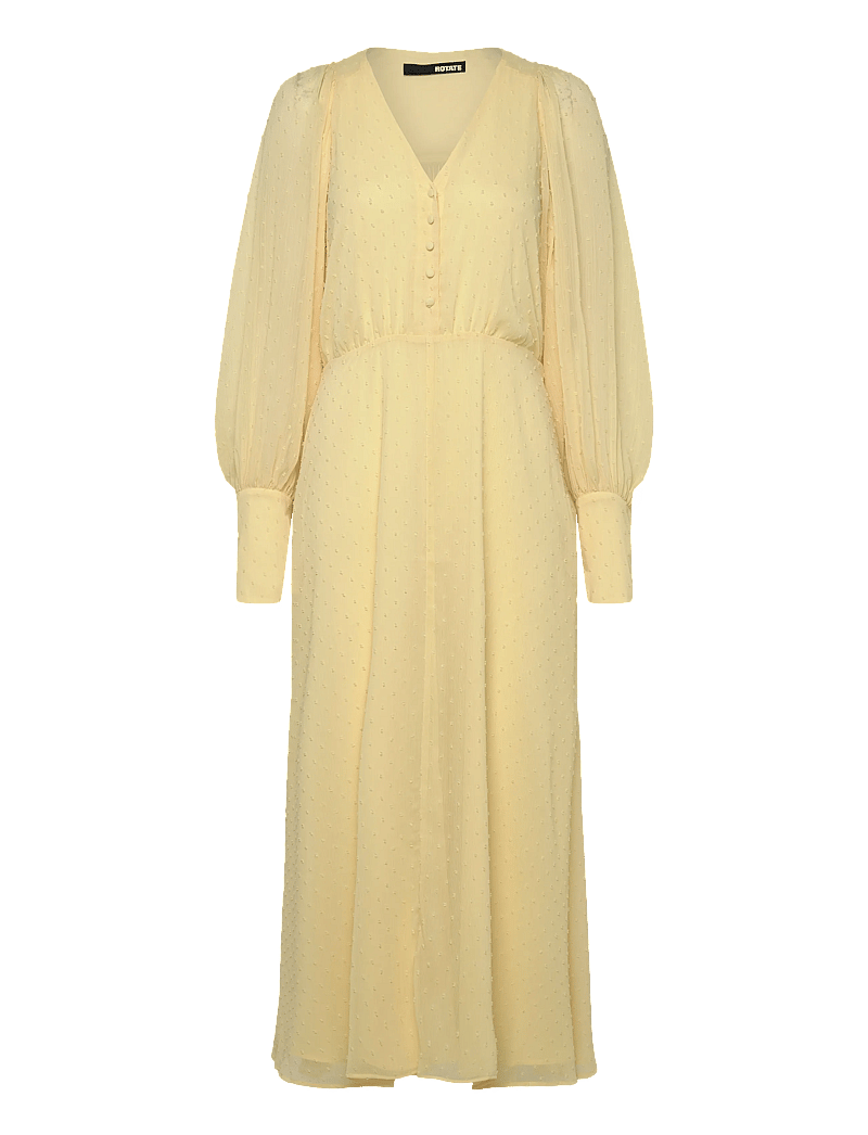 ROTATE - MIDI DRESS WITH BELT - sommerkjoler - pastel yellow - 0