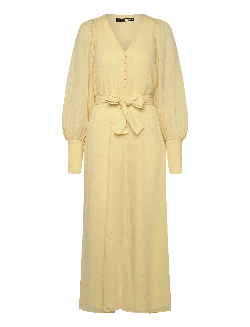 ROTATE - MIDI DRESS WITH BELT - sommerkjoler - pastel yellow - 1