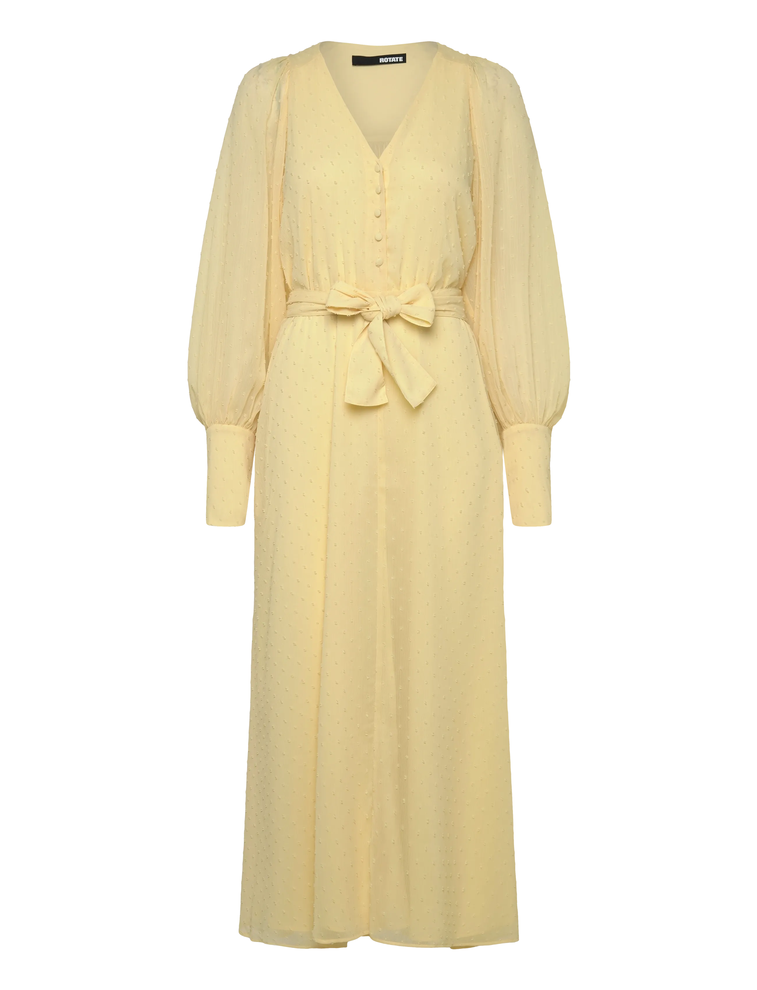 ROTATE - MIDI DRESS WITH BELT - sommerkleider - pastel yellow - 1