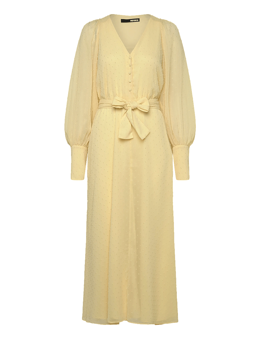 ROTATE - MIDI DRESS WITH BELT - sommerkleider - pastel yellow - 1
