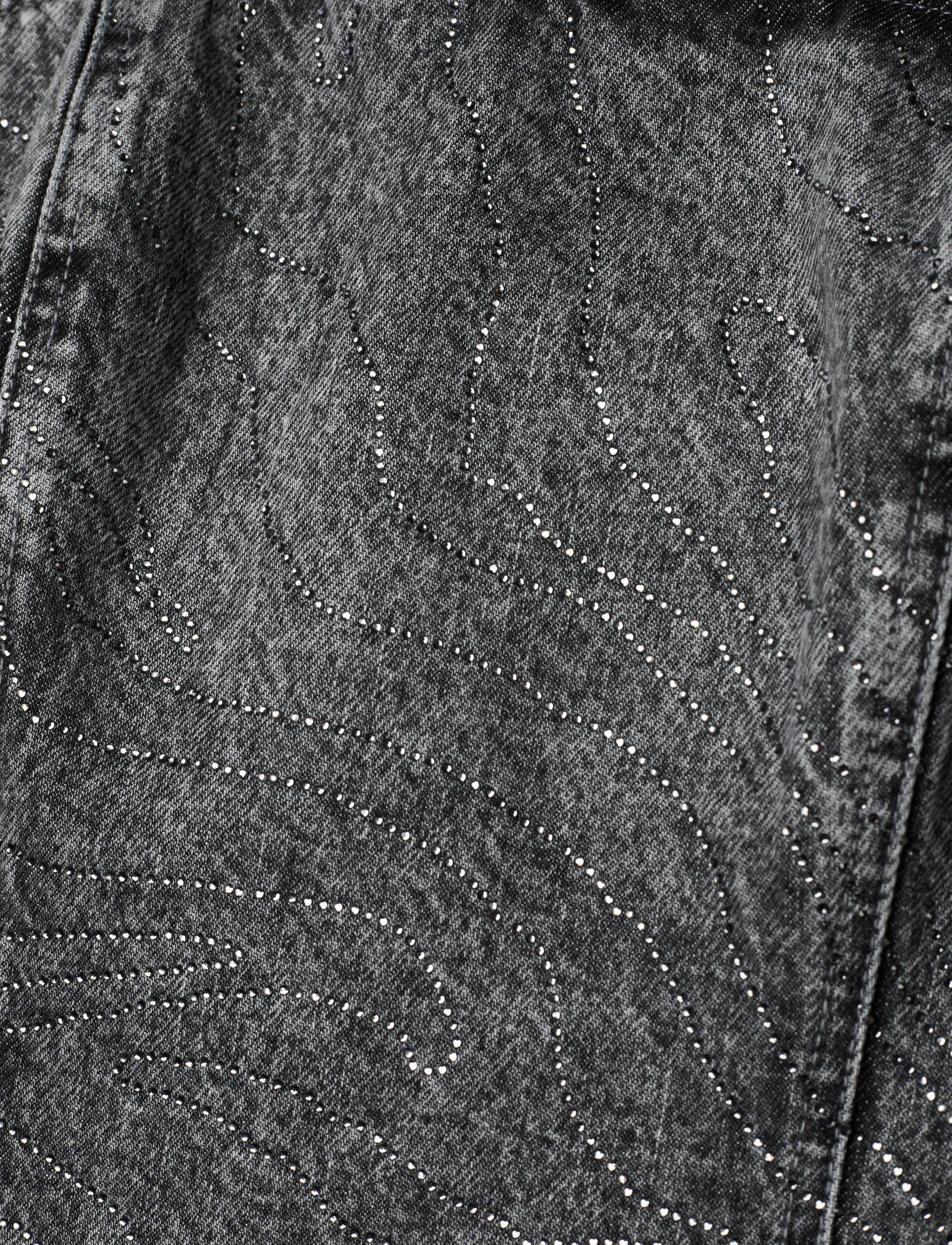 ROTATE - RHINESTONE DENIM DRESS - etuikleider - grey denim - 2