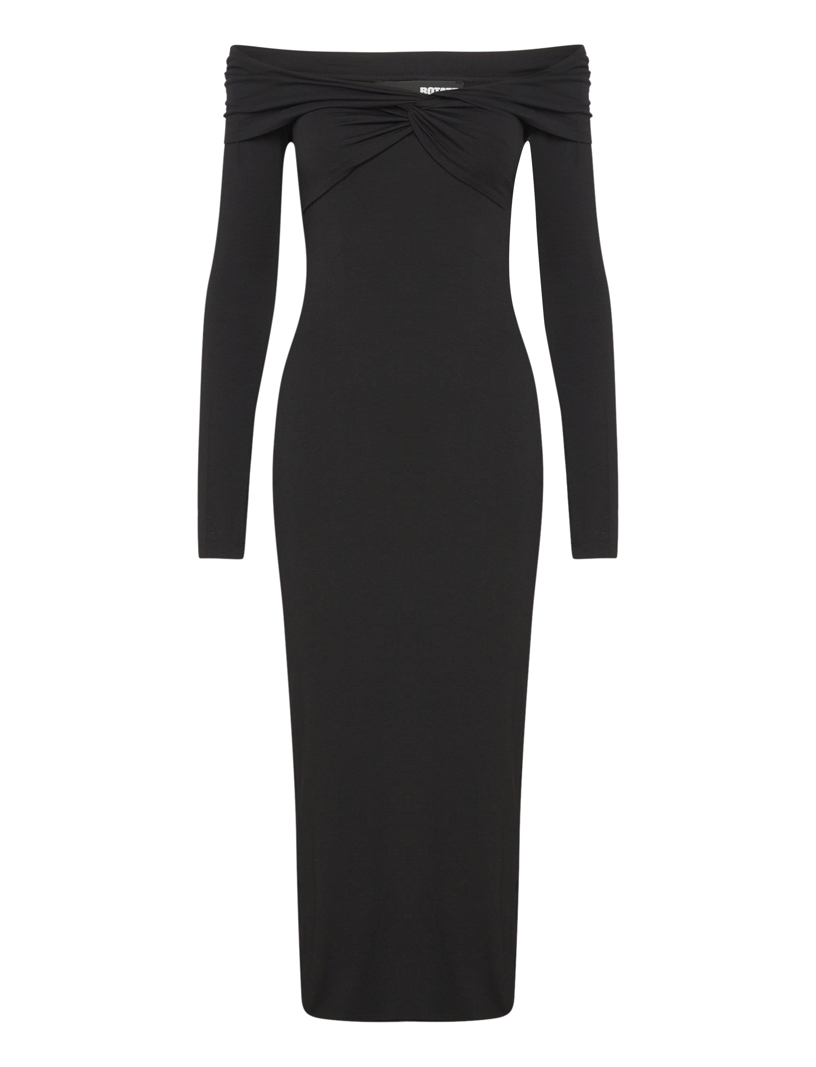 ROTATE OFF SHOULDER DRESS - Festkjoler - BLACK / black