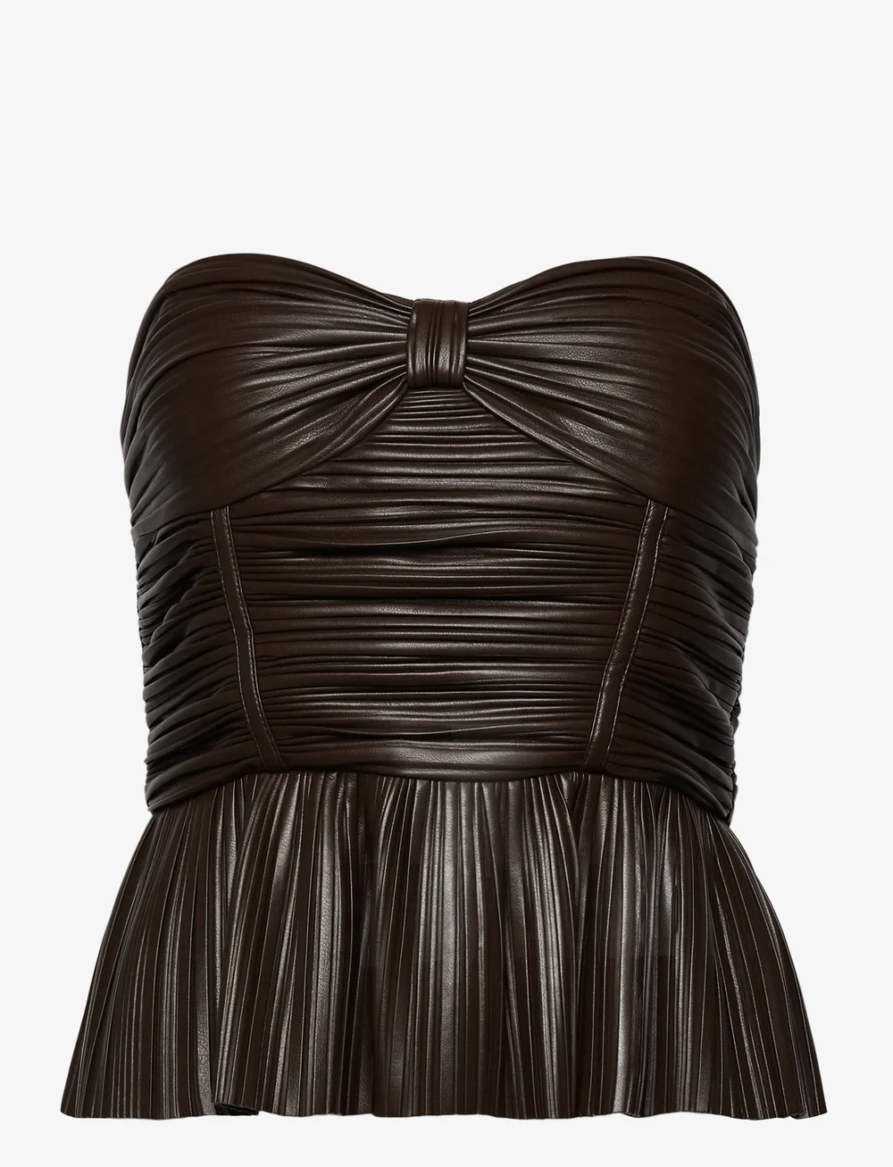 ROTATE Birger Christensen - PLEATED SLEEVELESS TOP - Ärmellose tops - chocolate brown - 1